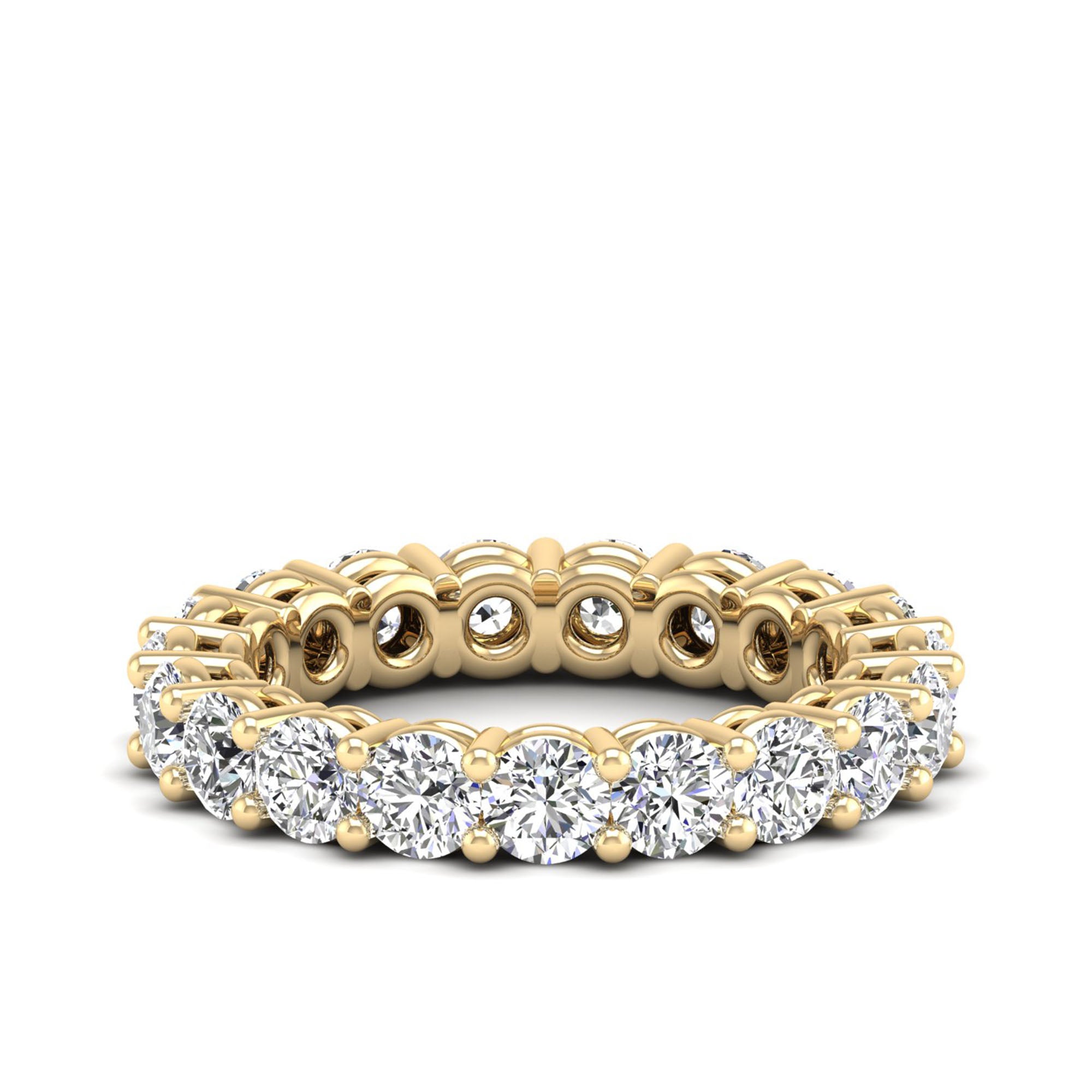 Celestar Petite Round Full Eternity Diamond Band-19-Stone