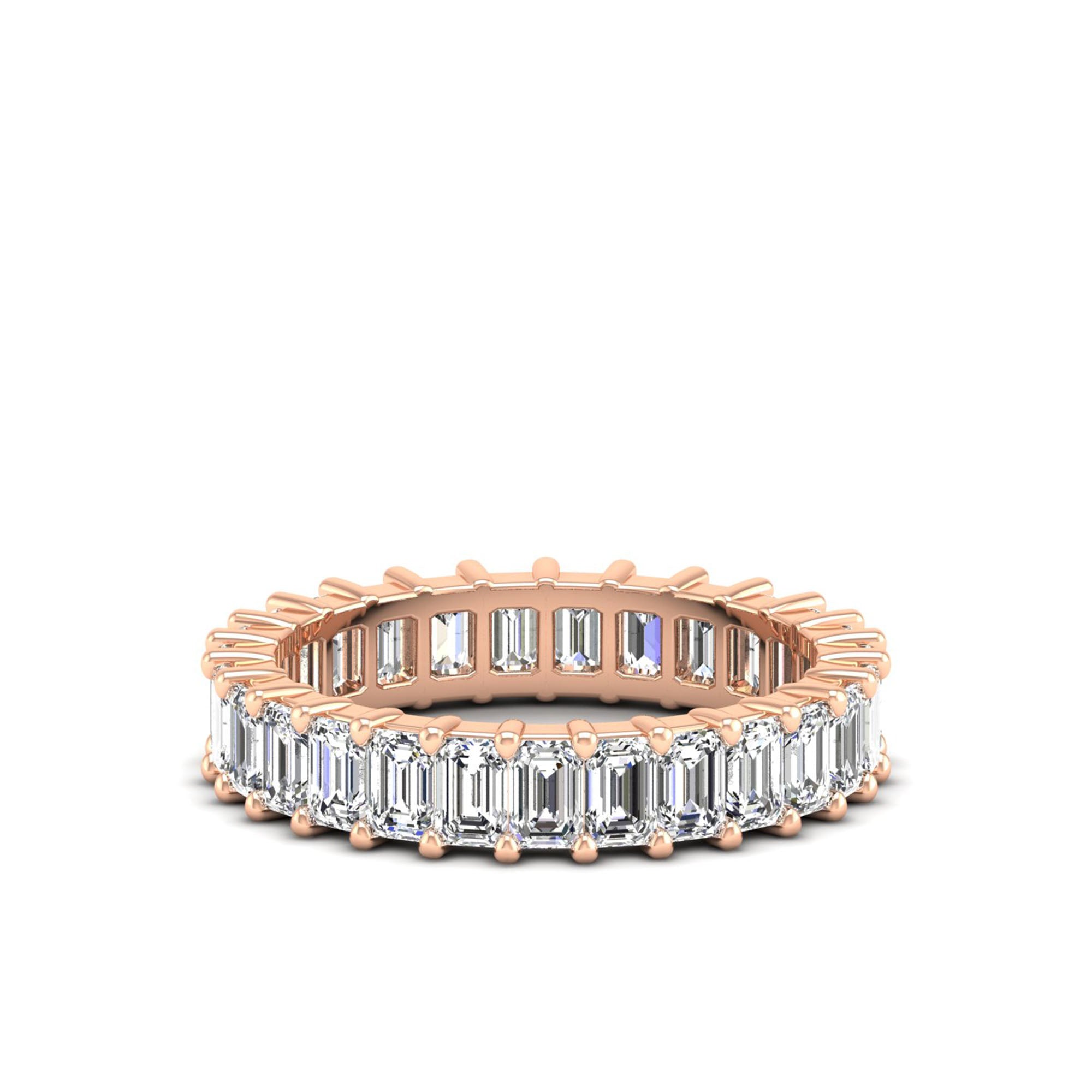 Emerald Cut Full Eternity Band