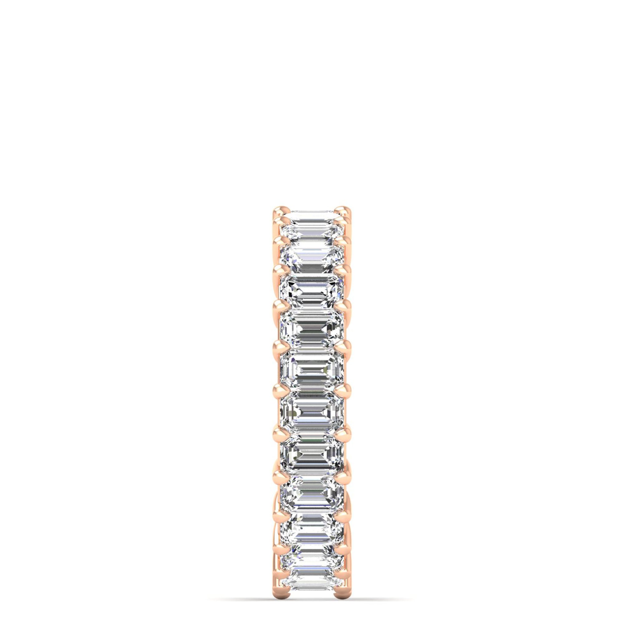 Emerald Cut Full Eternity Band