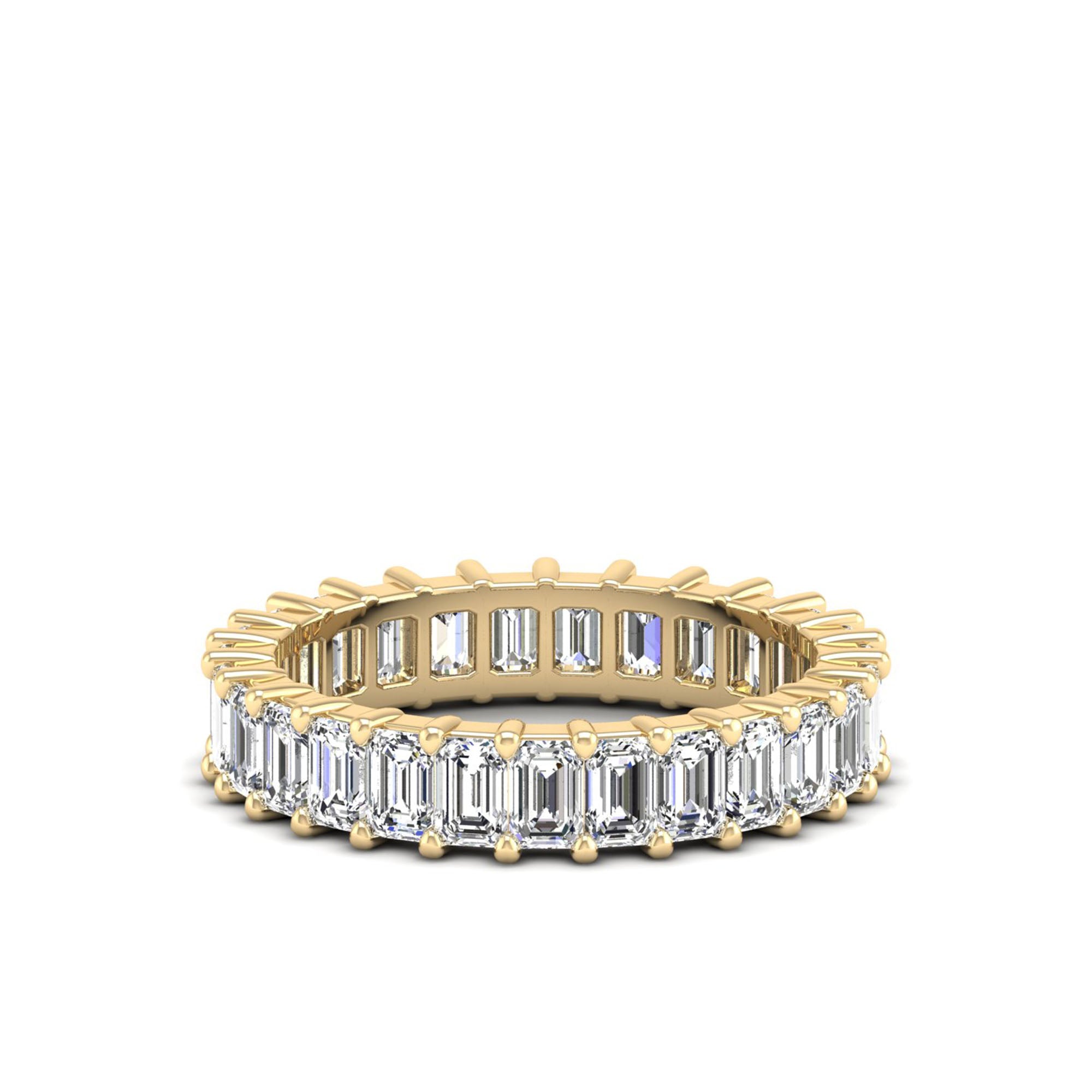 Emerald Cut Full Eternity Band