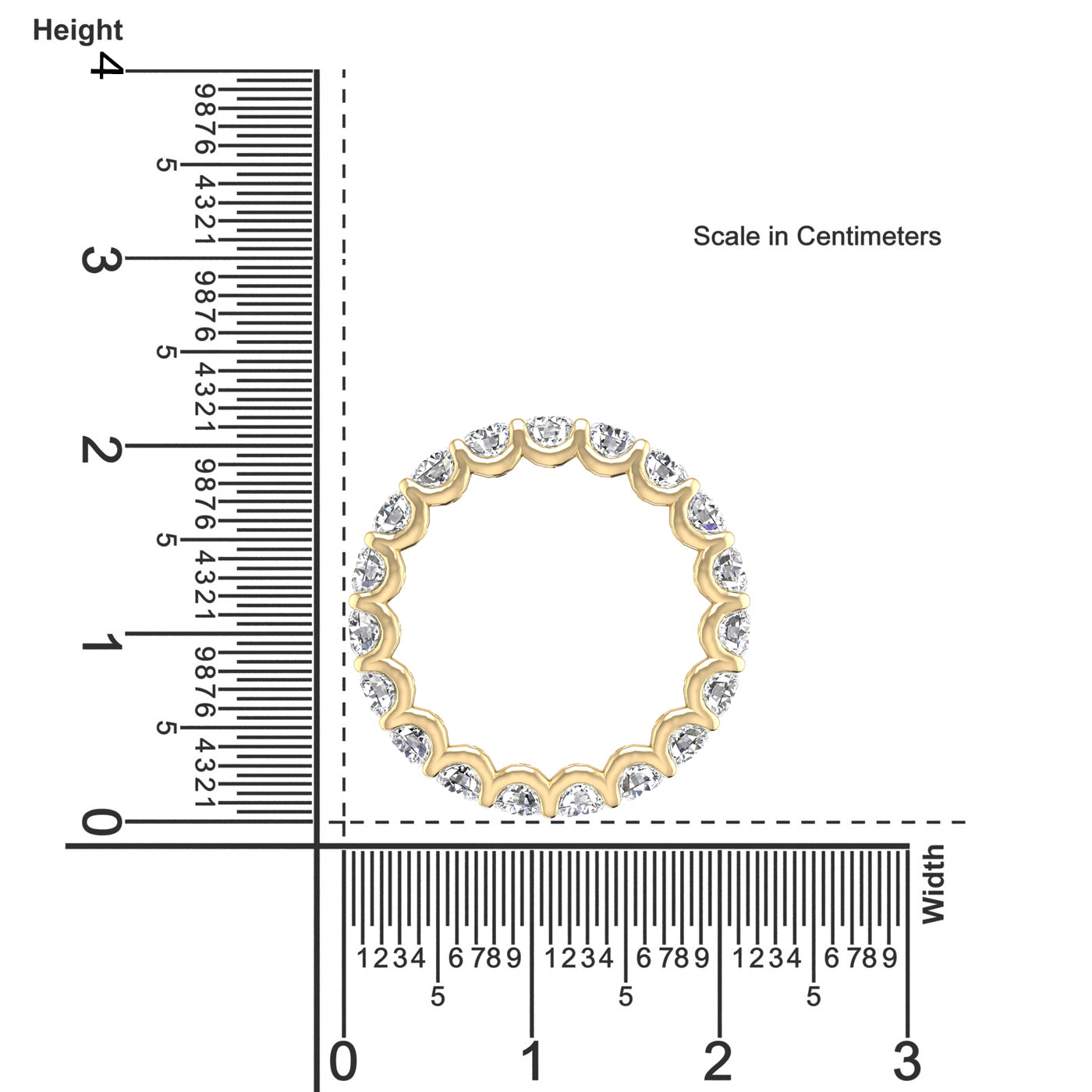 Full Eternity Diamond Band (3.2 mm Round, 19 Stones)