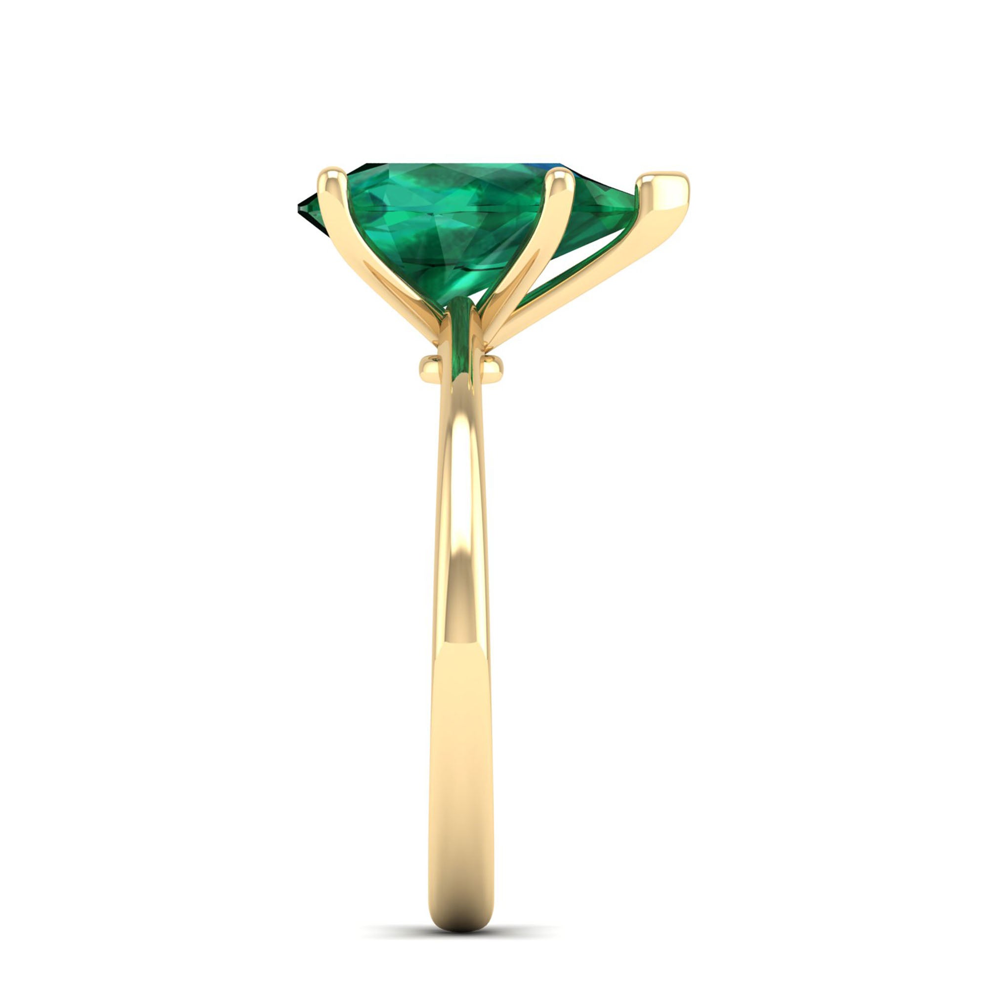 Celestar Classic Pear Emerald Solitaire Ring