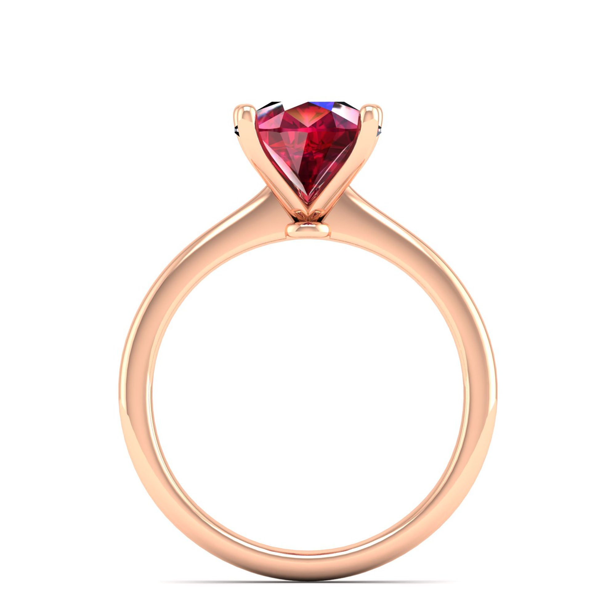 Celestar Classic Pear Ruby Solitaire Ring