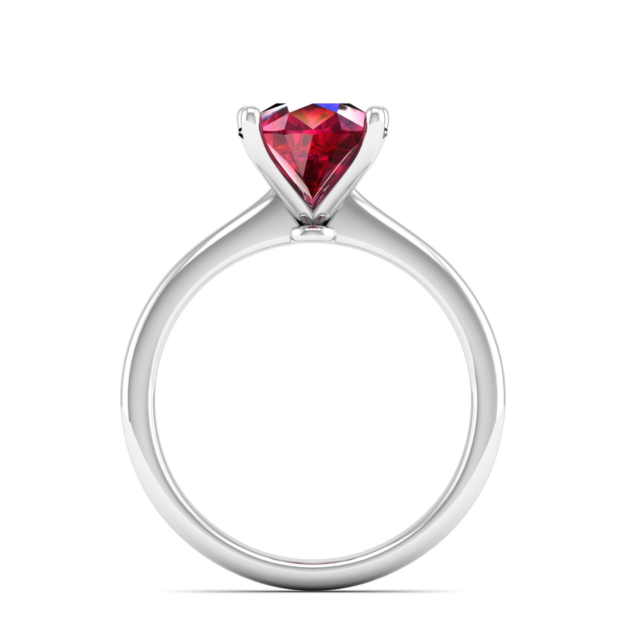 Celestar Classic Pear Ruby Solitaire Ring