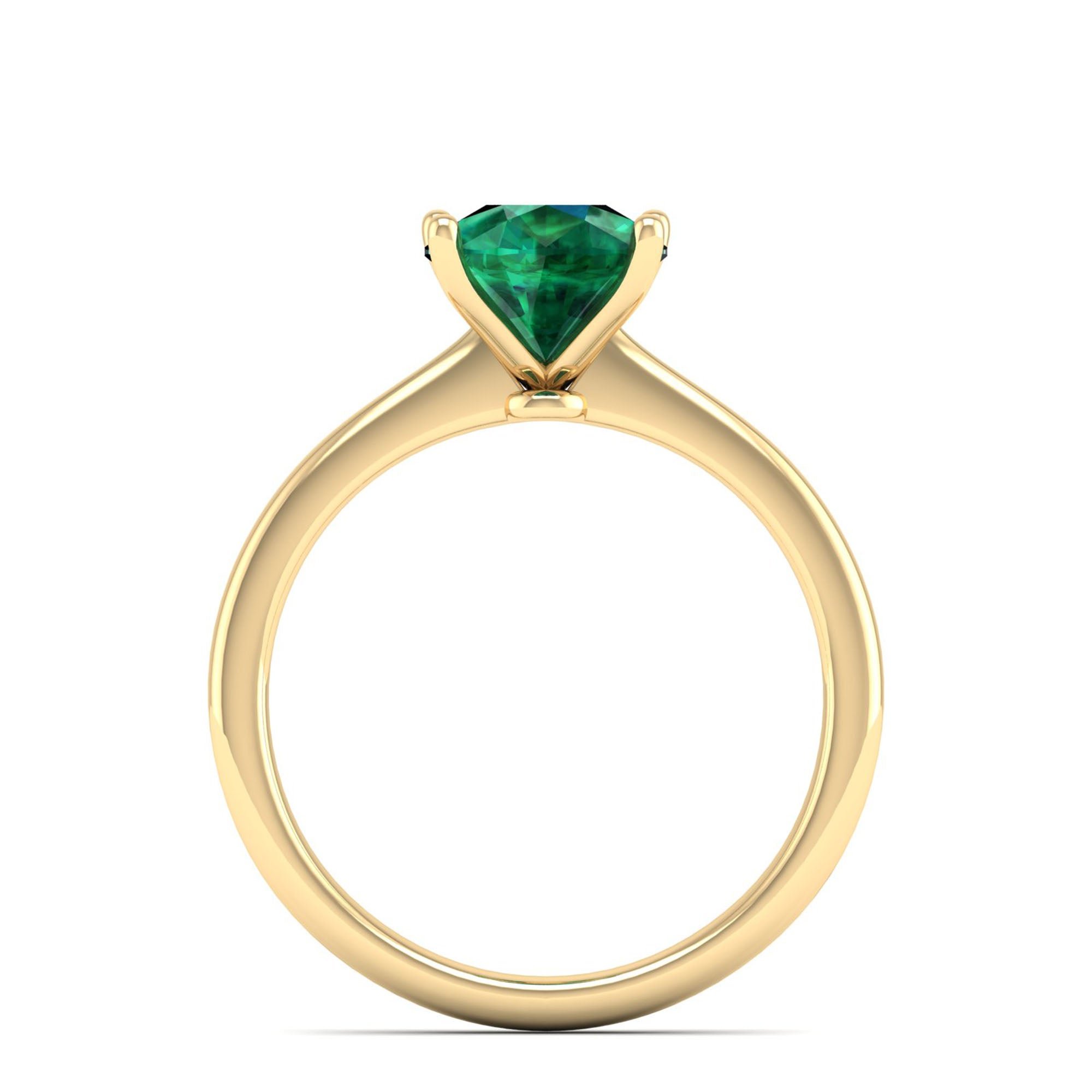 Celestar Classic Pear Emerald Solitaire Ring 2.5 Carat