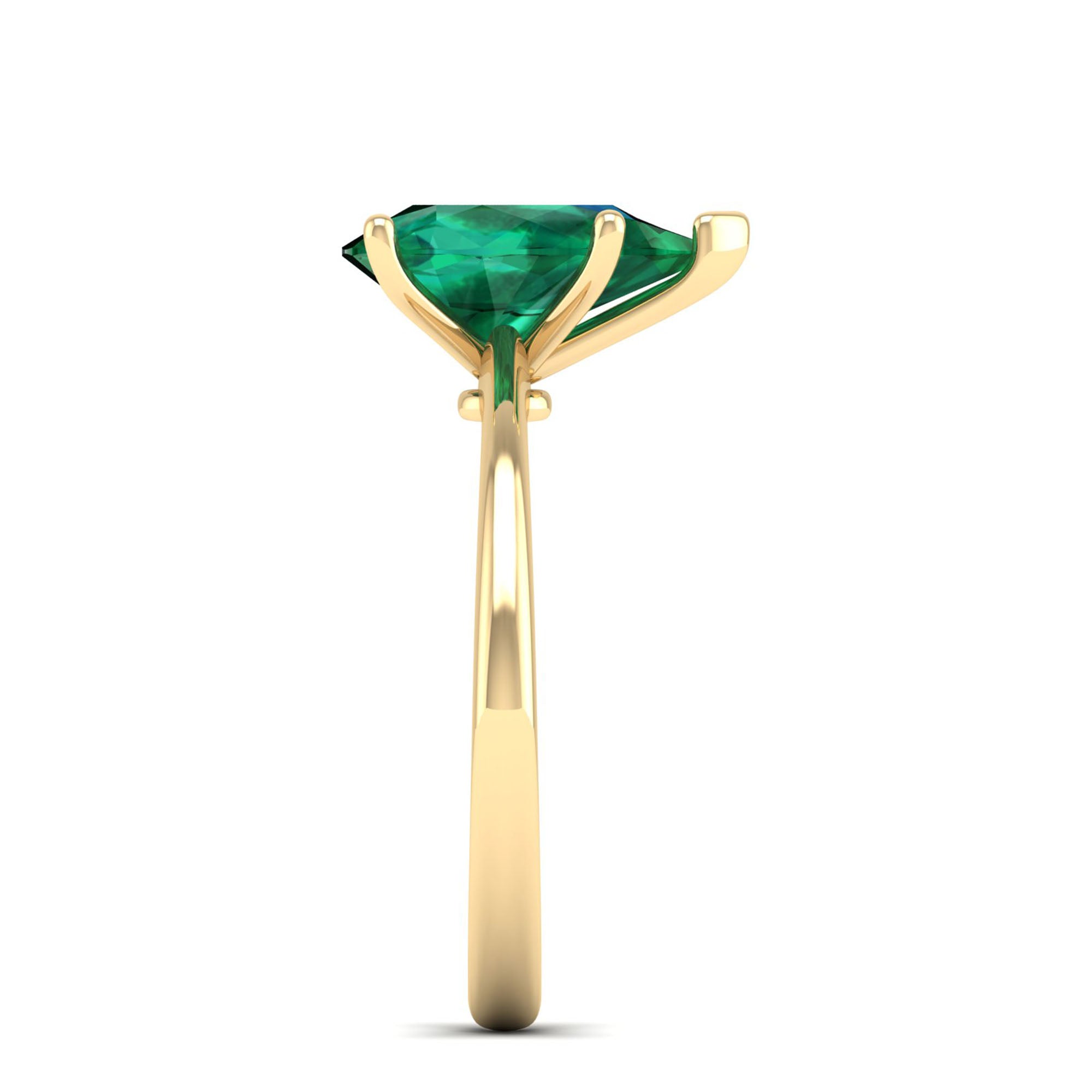 Celestar Classic Pear Emerald Solitaire Ring 2.5 Carat