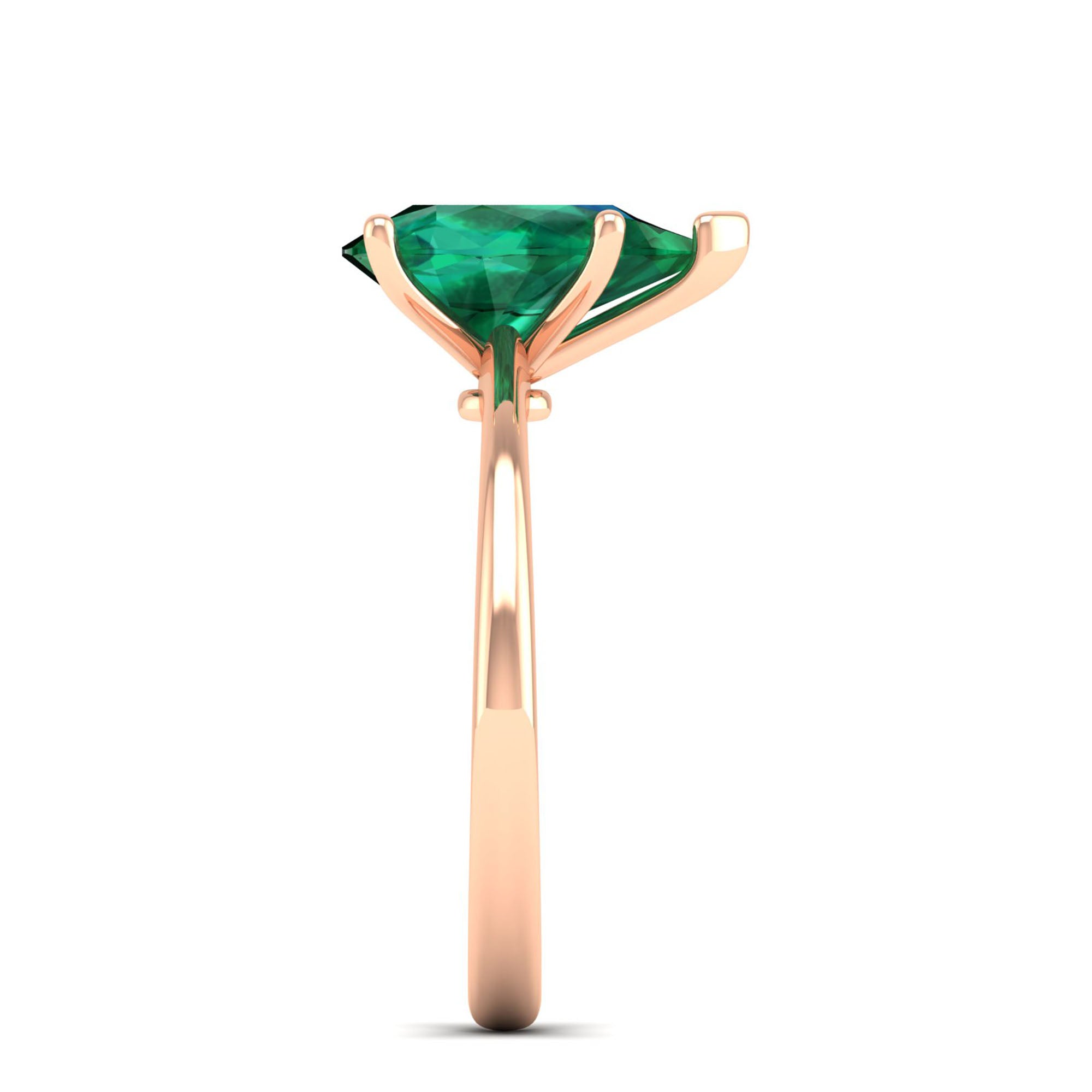 Celestar Classic Pear Emerald Solitaire Ring 2.5 Carat