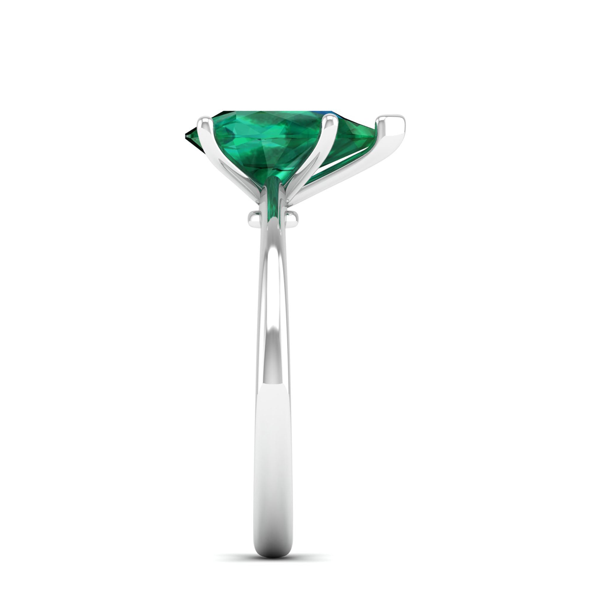 Celestar Classic Pear Emerald Solitaire Ring 2.5 Carat