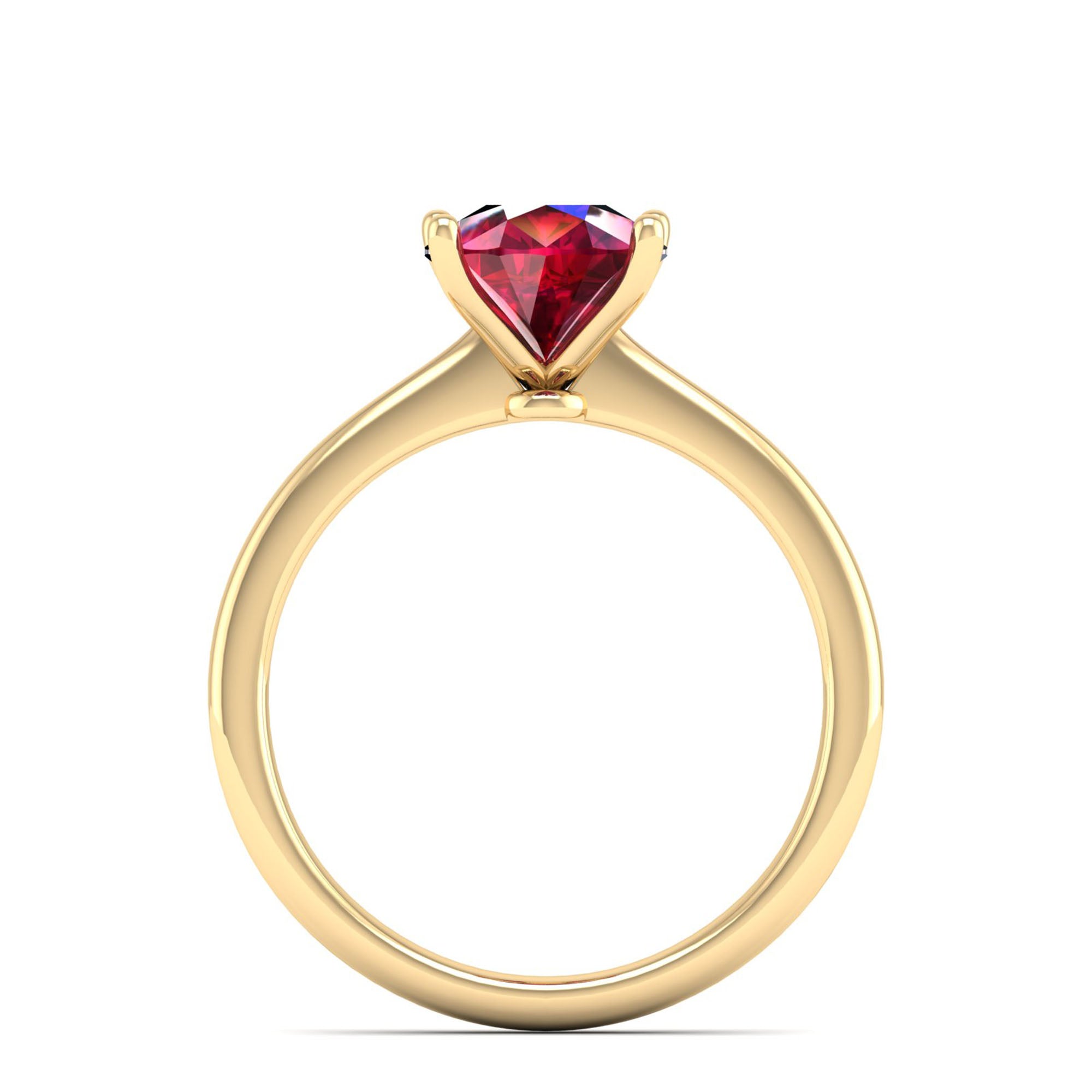 Celestar Classic Pear Ruby Solitaire Ring 2.5 Carat