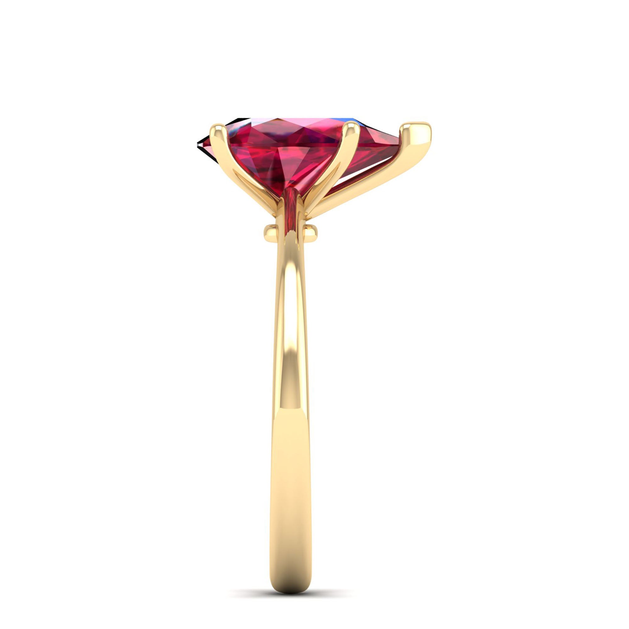 Celestar Classic Pear Ruby Solitaire Ring 2.5 Carat