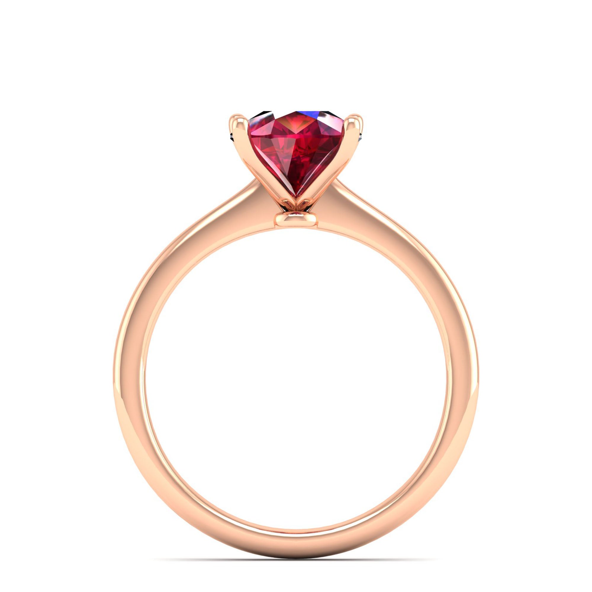 Celestar Classic Pear Ruby Solitaire Ring 2.5 Carat