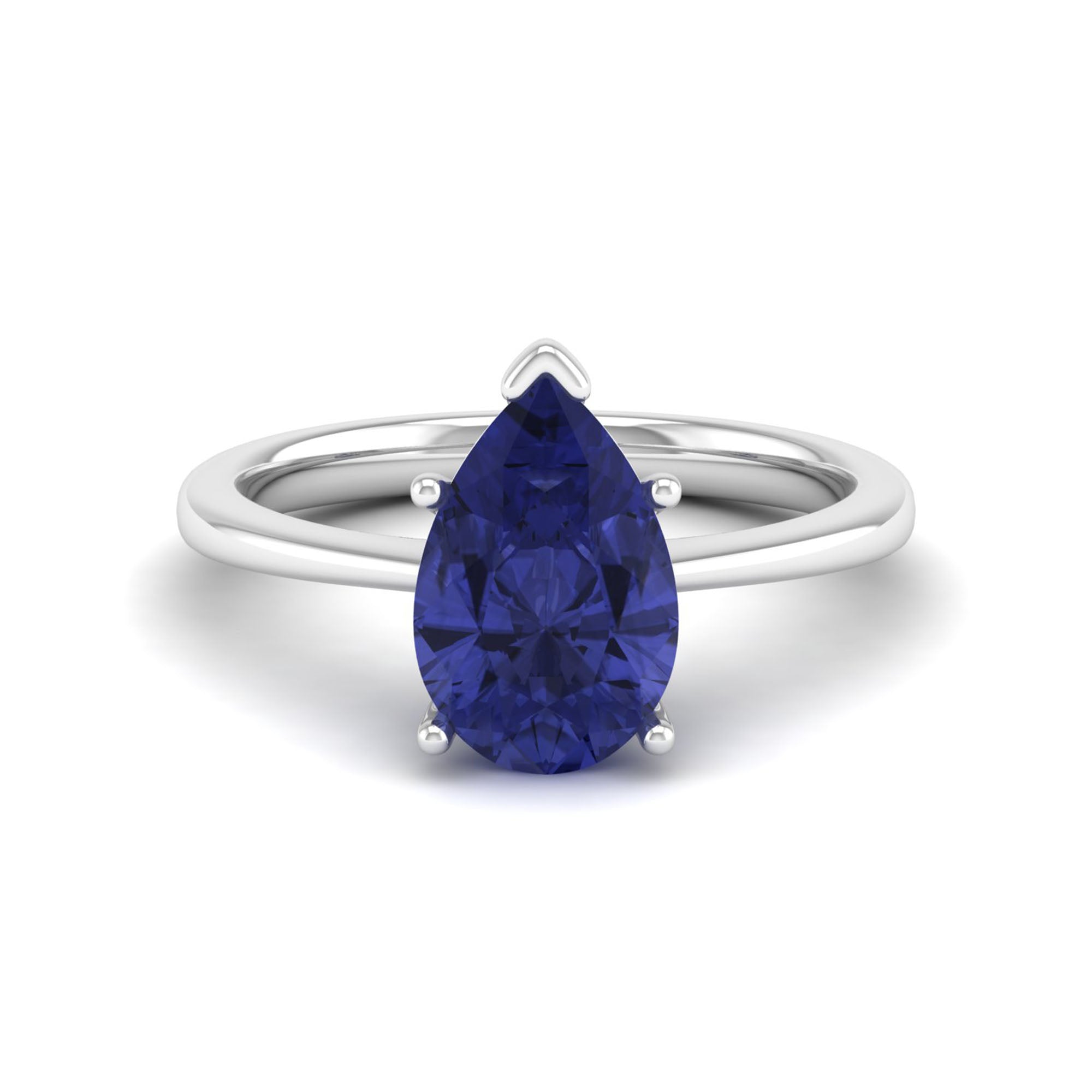 Celestar Classic Pear Tanzanite Solitaire Ring 2.5 Carat