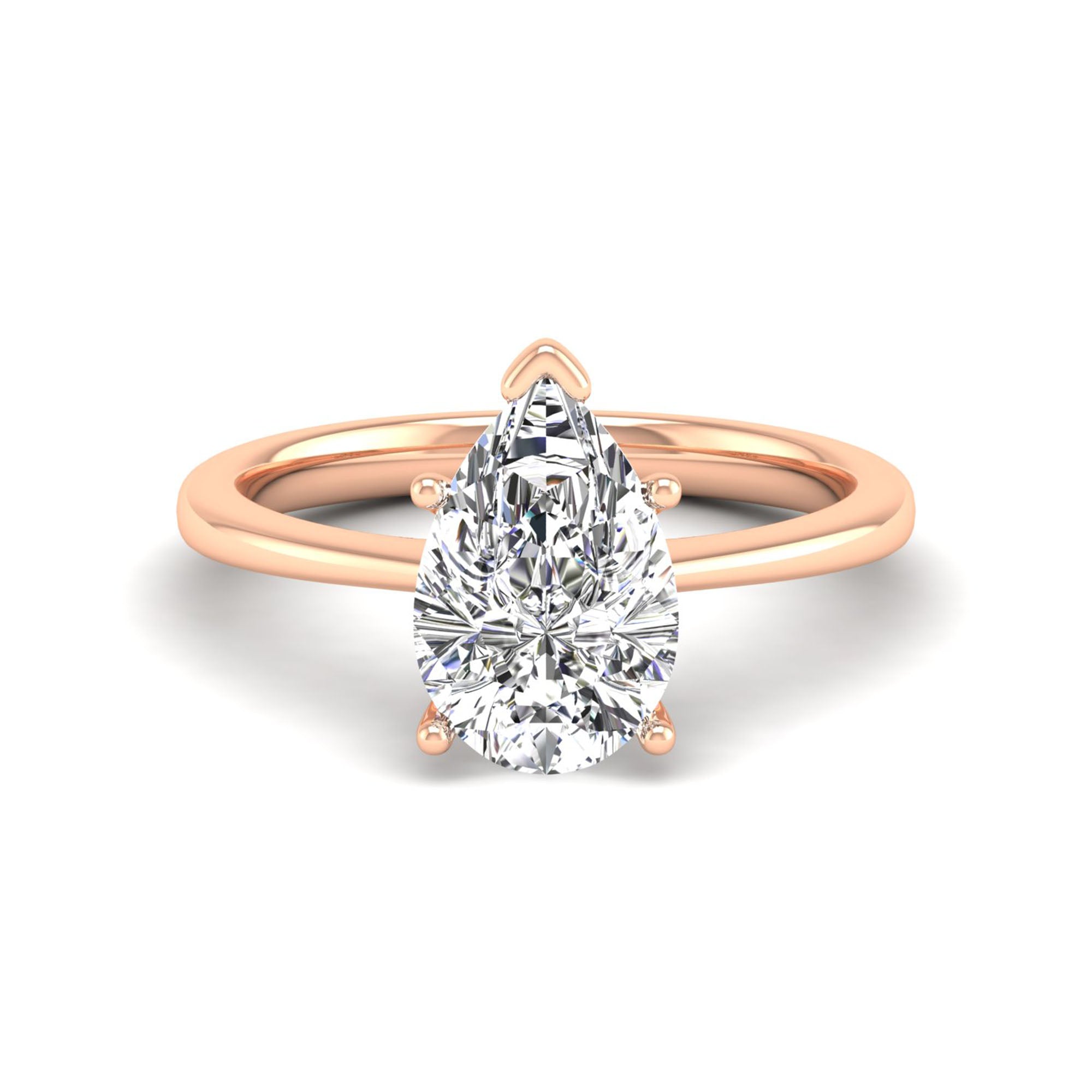 Celestar Classic Pear Solitaire Ring 2.5 Carat