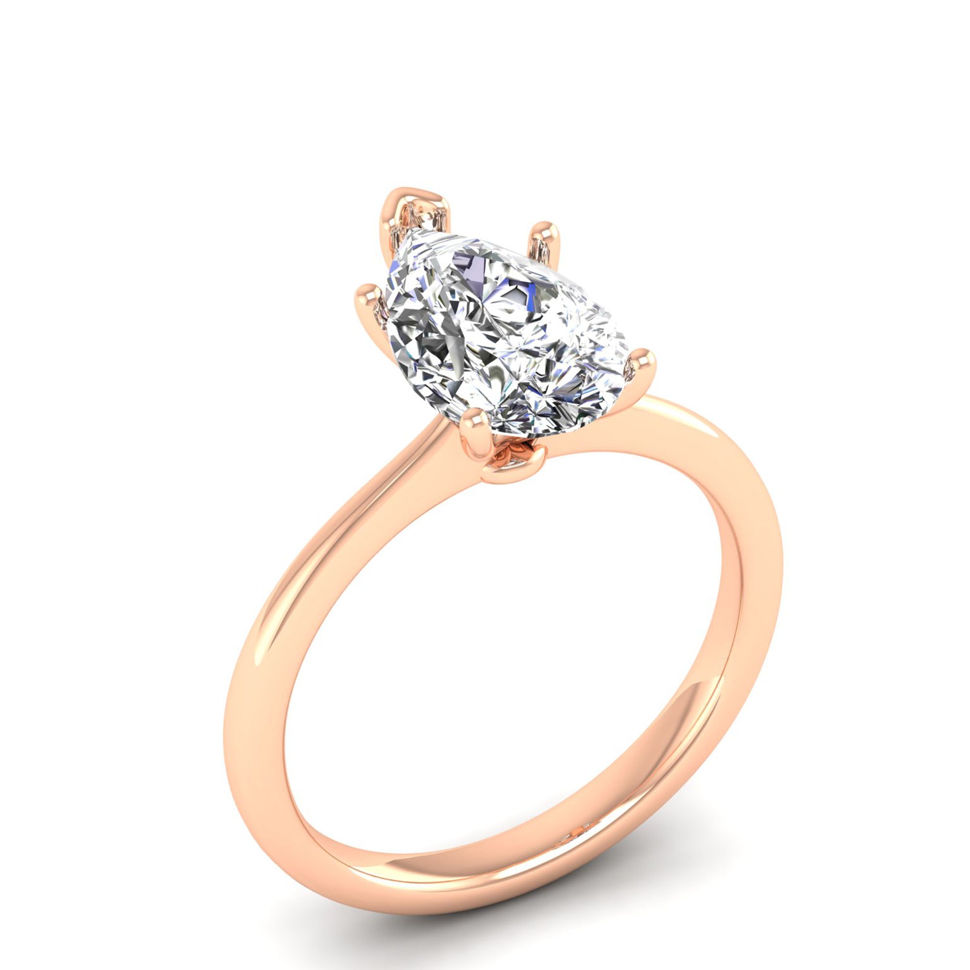 Celestar Classic Pear Solitaire Ring 2.5 Carat