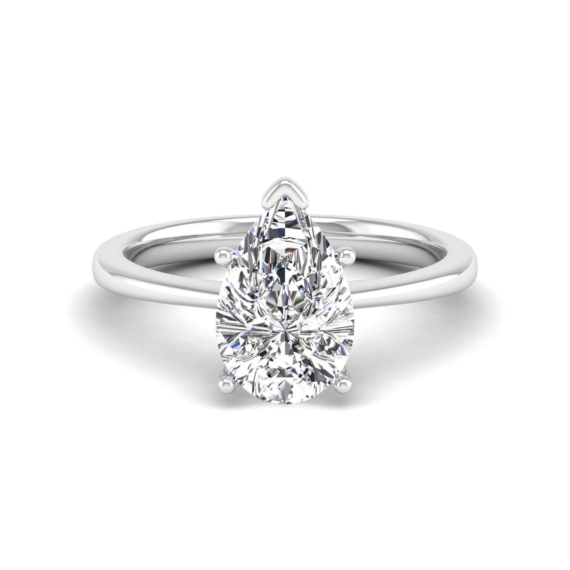 Celestar Classic Pear Solitaire Ring 2.5 Carat