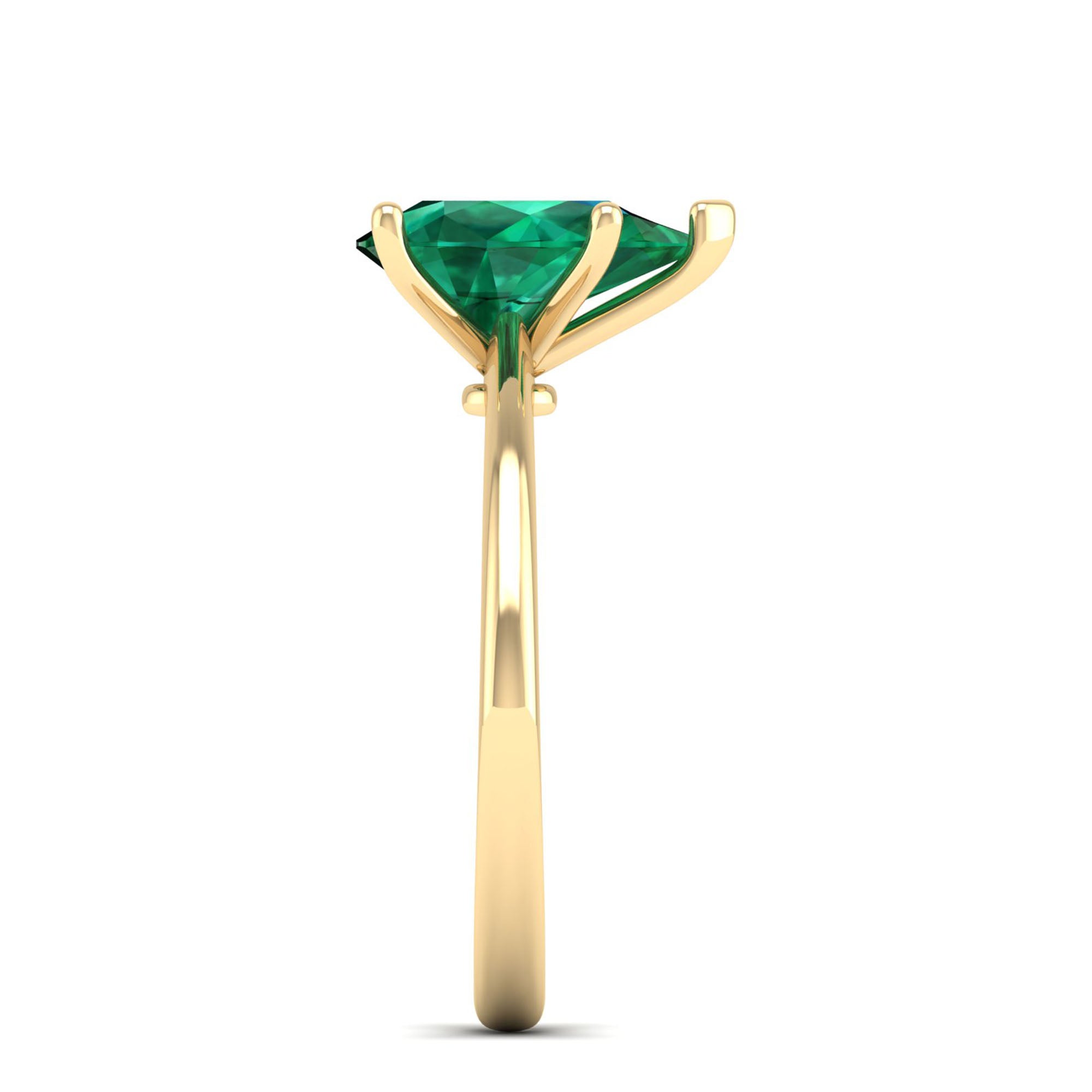 Celestar Classic Pear Emerald Solitaire Ring – 2.00 Carat