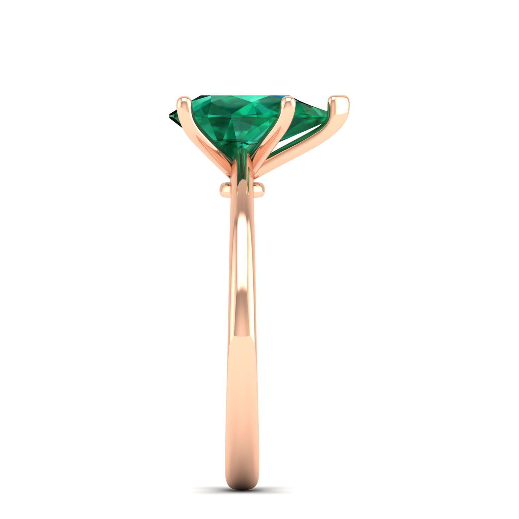 Celestar Classic Pear Emerald Solitaire Ring – 2.00 Carat
