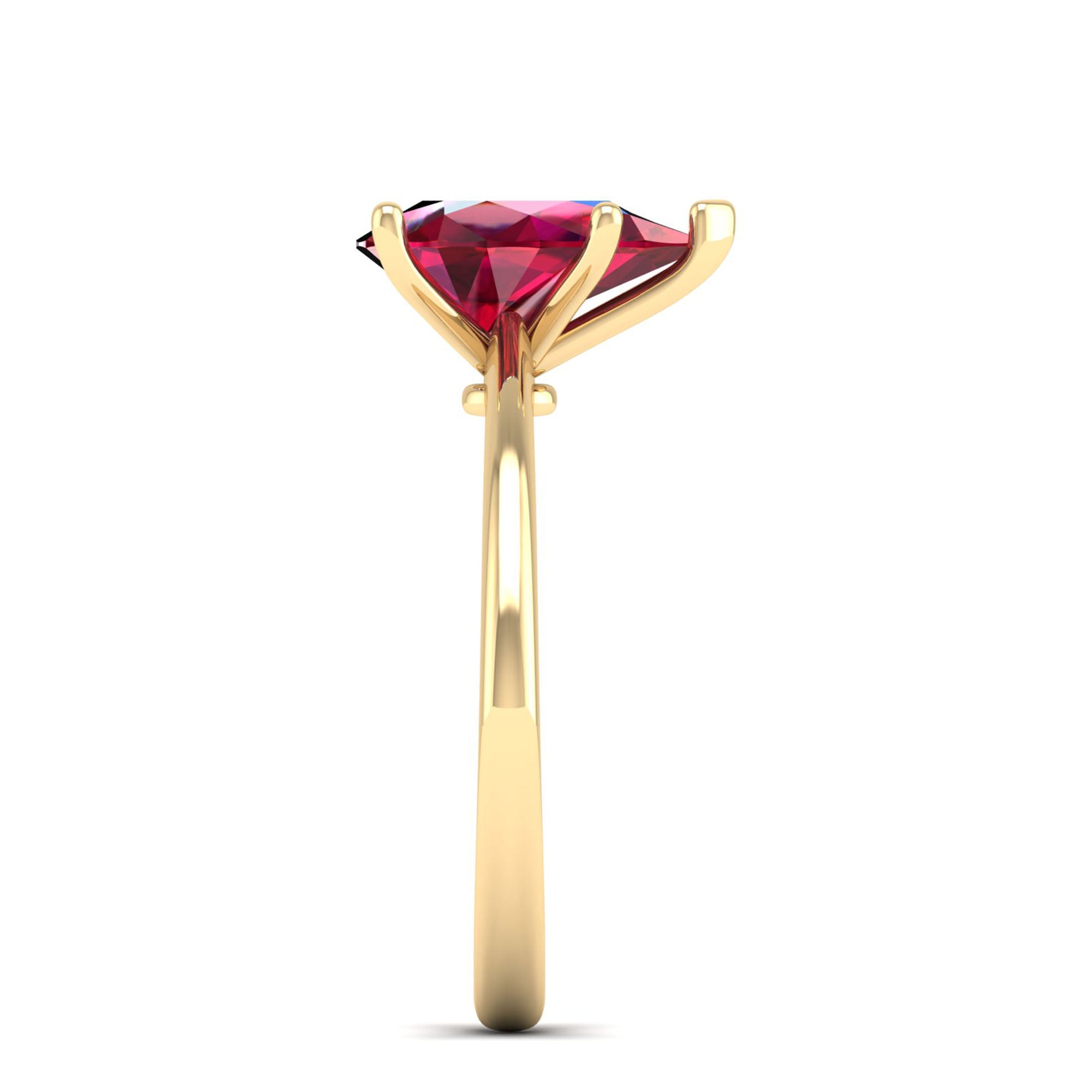 Celestar Classic Pear Ruby Solitaire Ring – 2.00 Carat