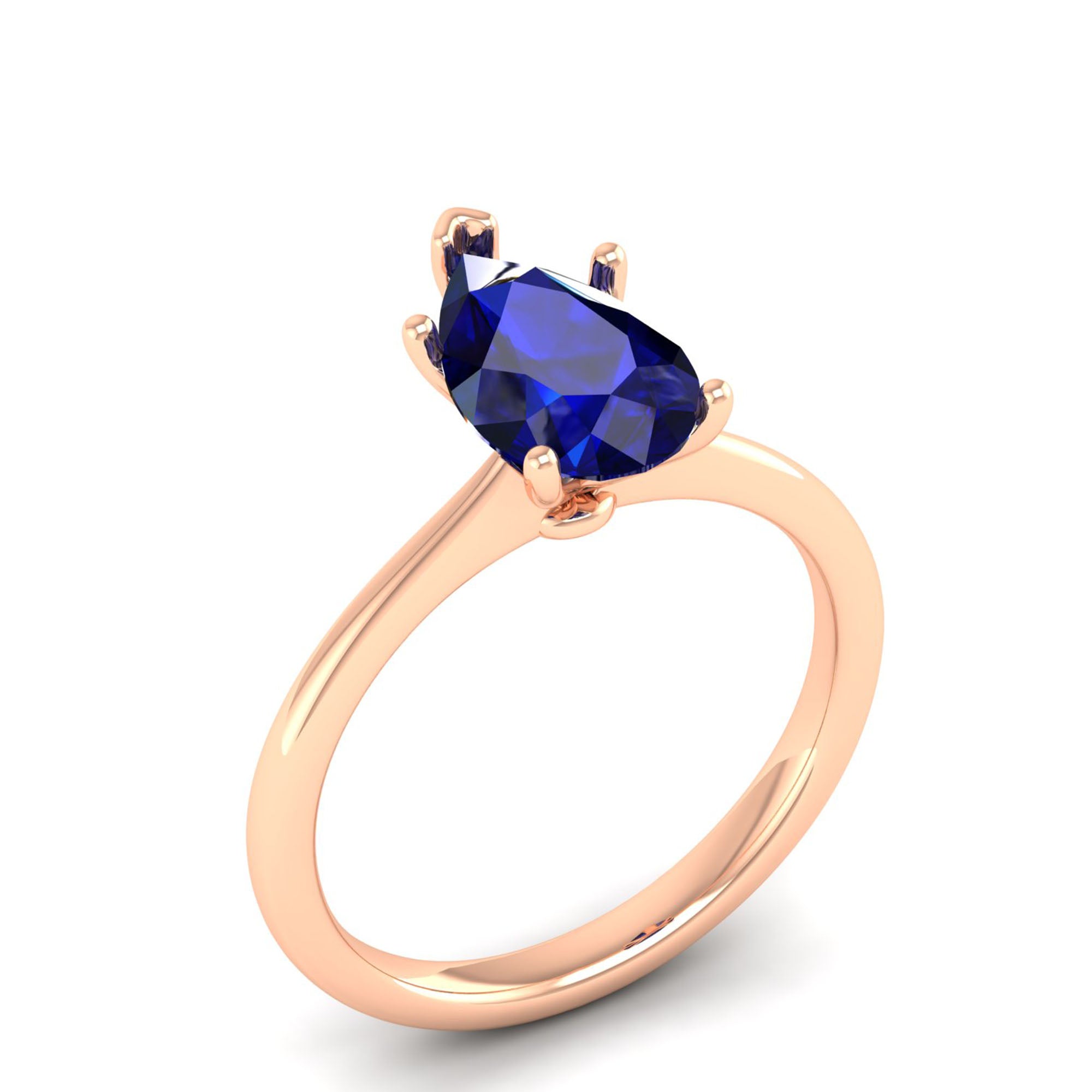 Celestar Classic Pear Sapphire Solitaire Ring – 2.00 Carat