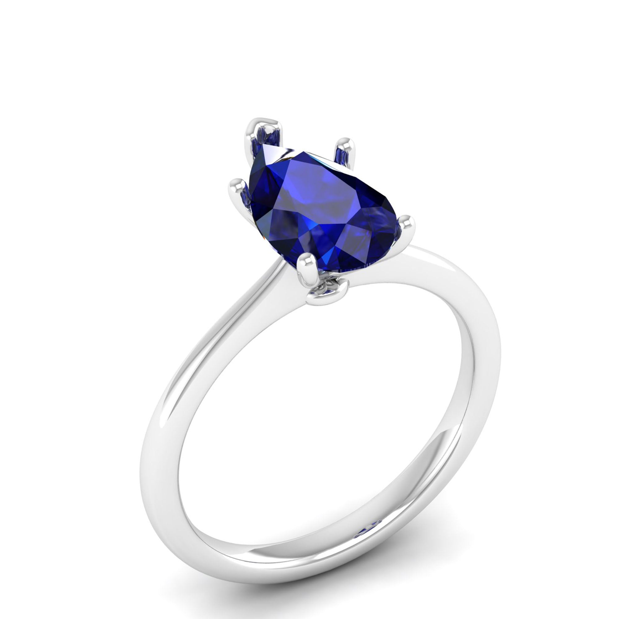 Celestar Classic Pear Sapphire Solitaire Ring – 2.00 Carat