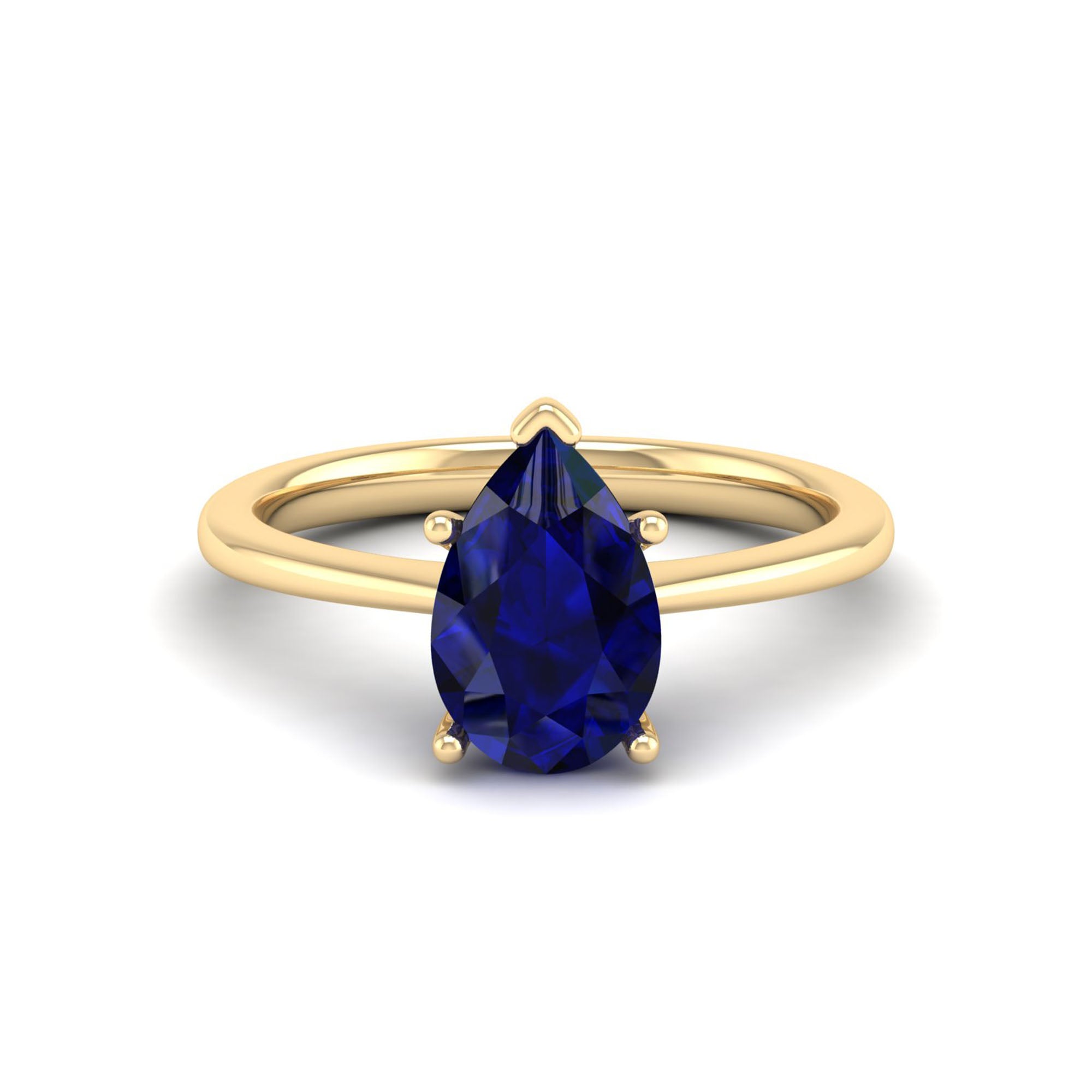 Celestar Classic Pear Sapphire Solitaire Ring – 2.00 Carat