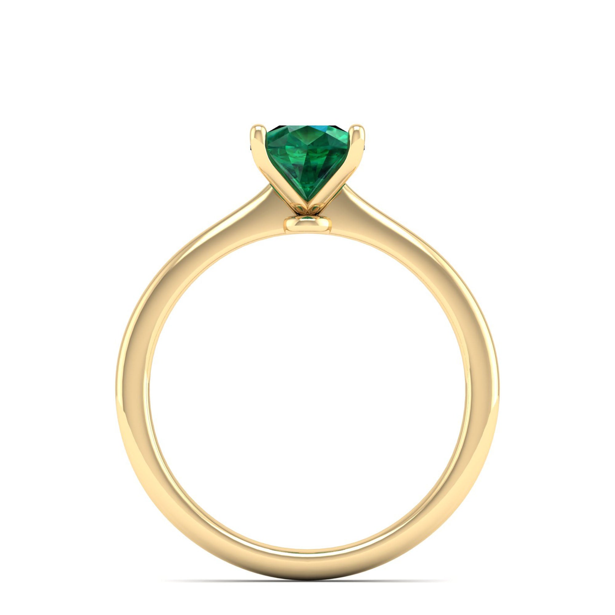 Celestar Classic Pear Emerald Solitaire Ring 1.5-Carat