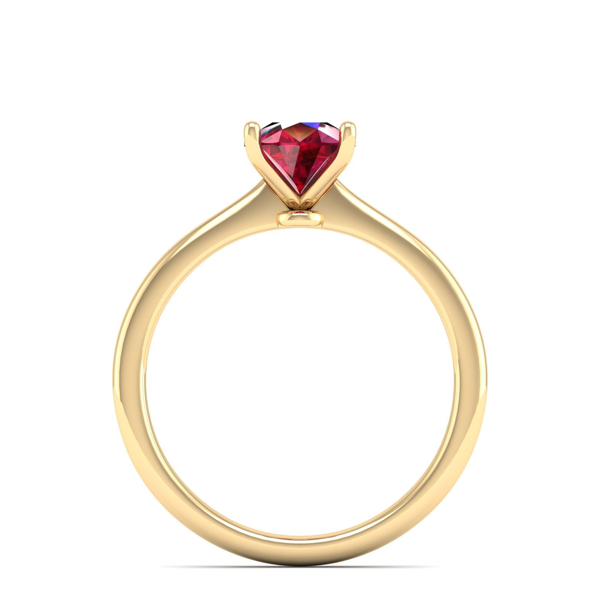 Celestar Classic Pear Ruby Solitaire Ring 1.5-Carat