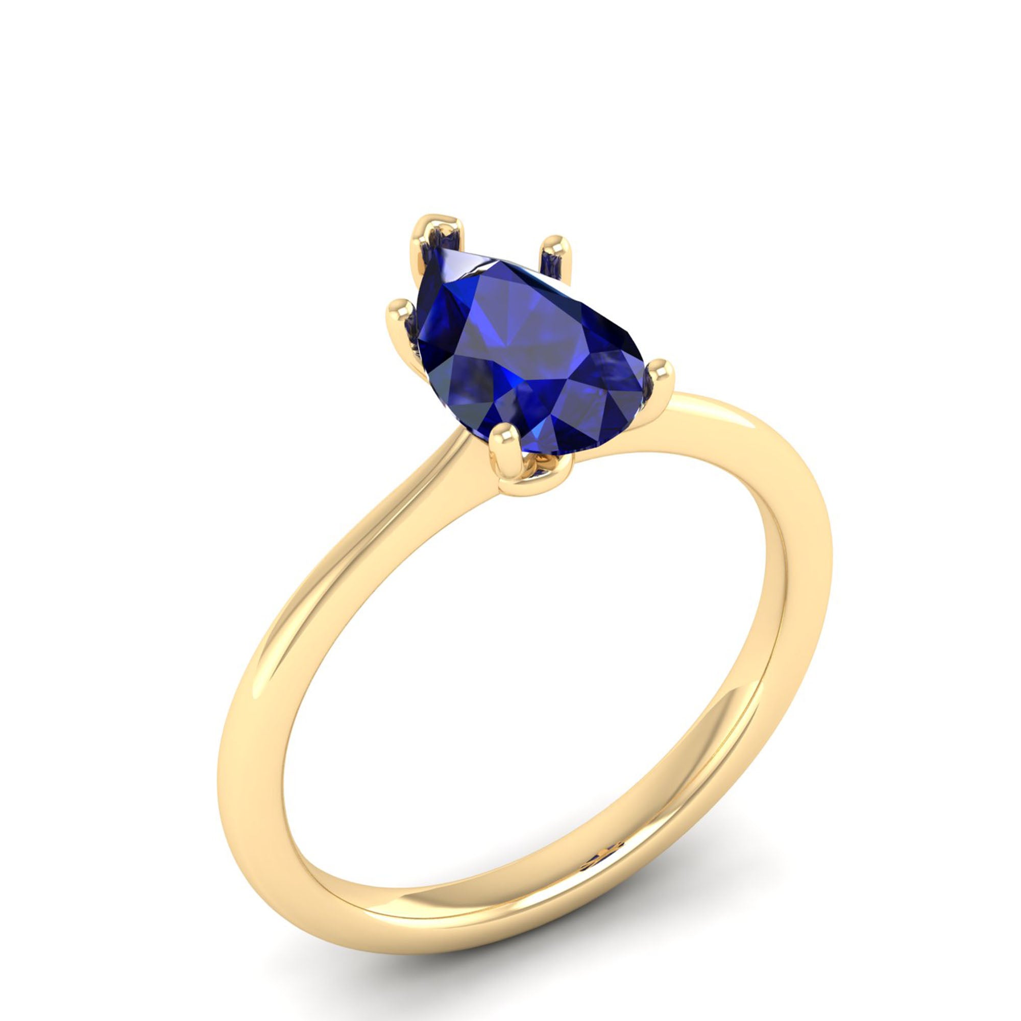 Celestar Classic Pear Sapphire Solitaire Ring 1.5-Carat