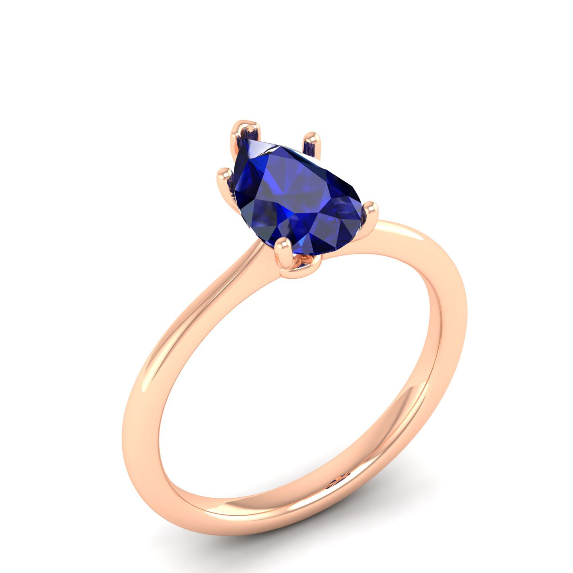 Celestar Classic Pear Sapphire Solitaire Ring 1.5-Carat