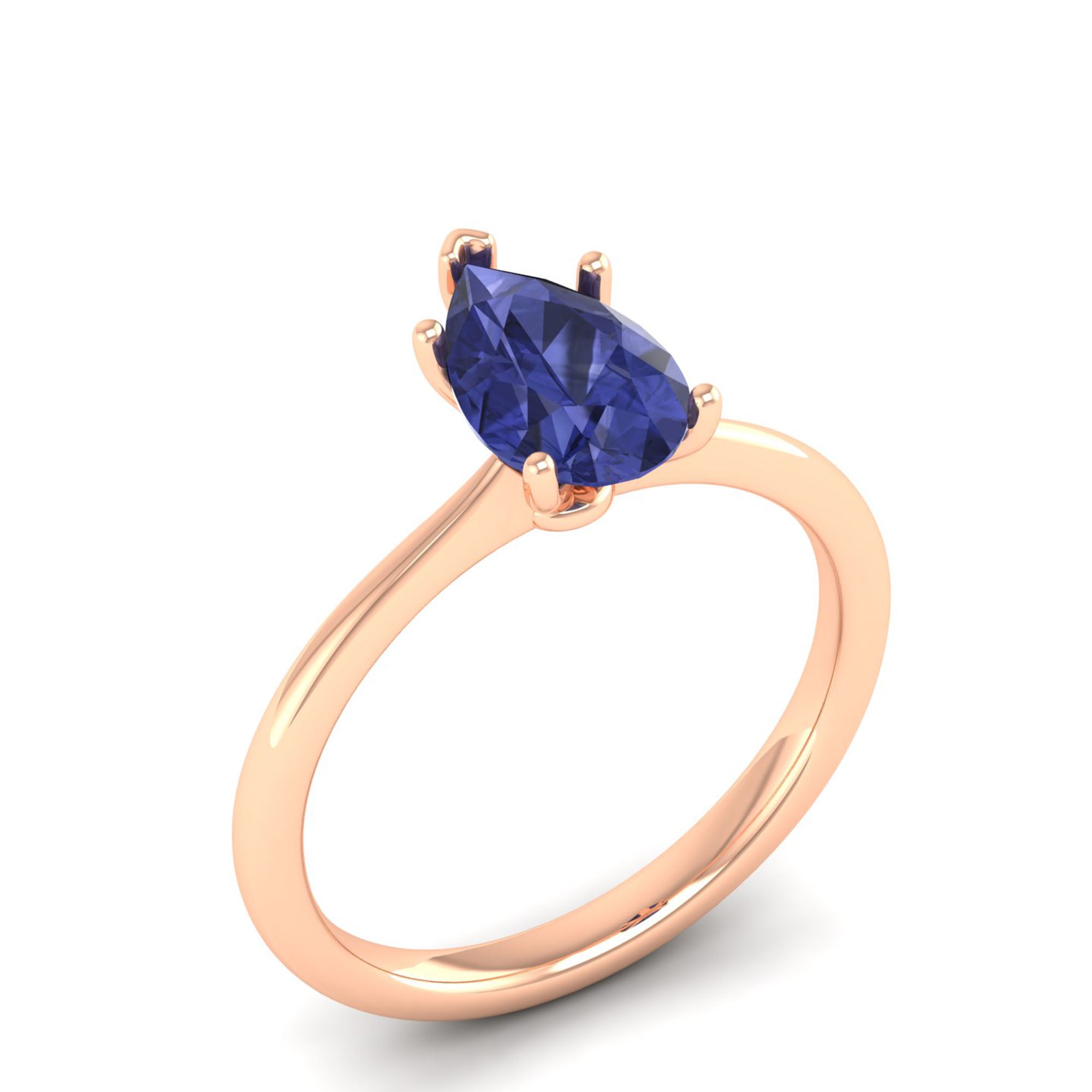 Celestar Classic Pear Tanzanite Solitaire Ring 1.5-Carat