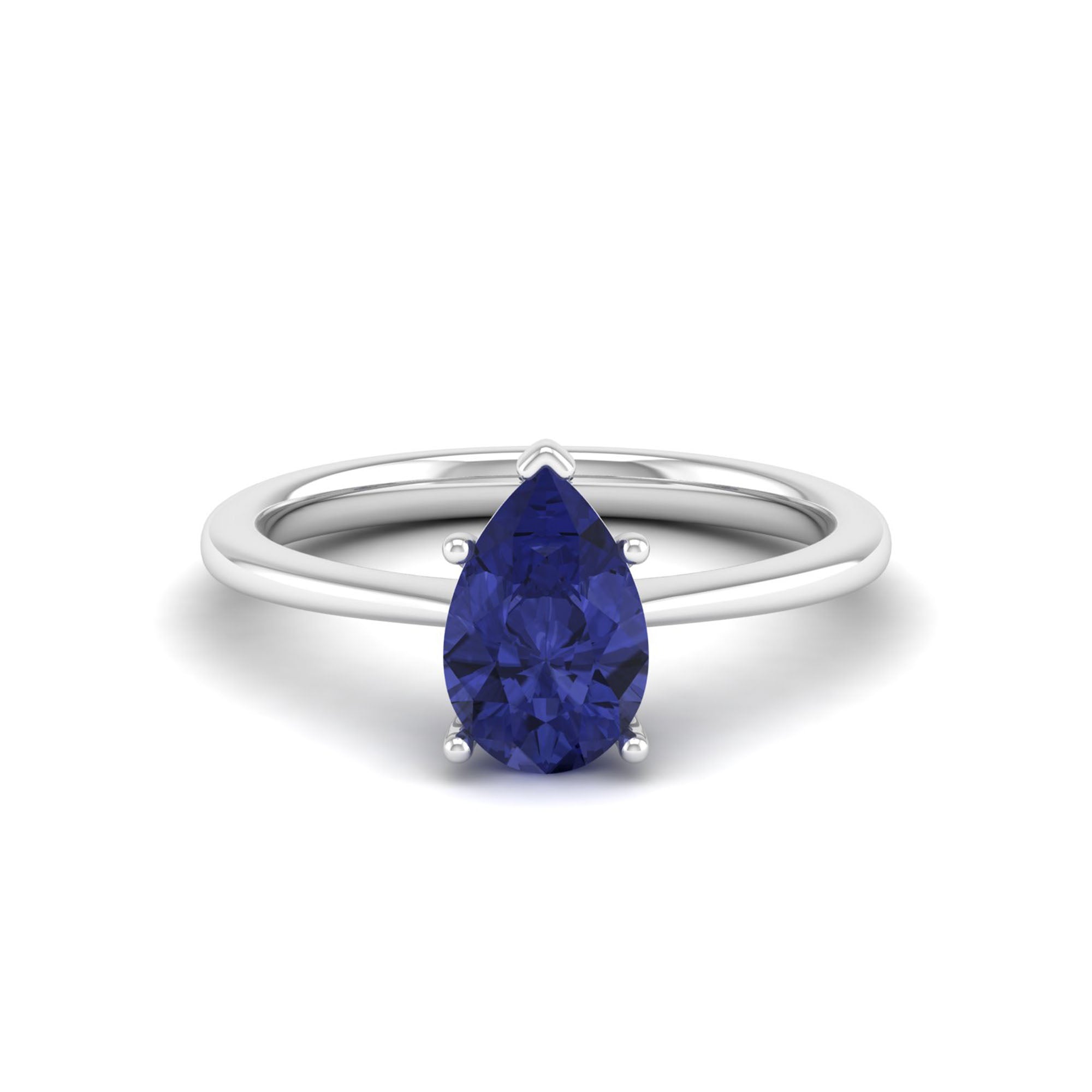 Celestar Classic Pear Tanzanite Solitaire Ring 1.5-Carat