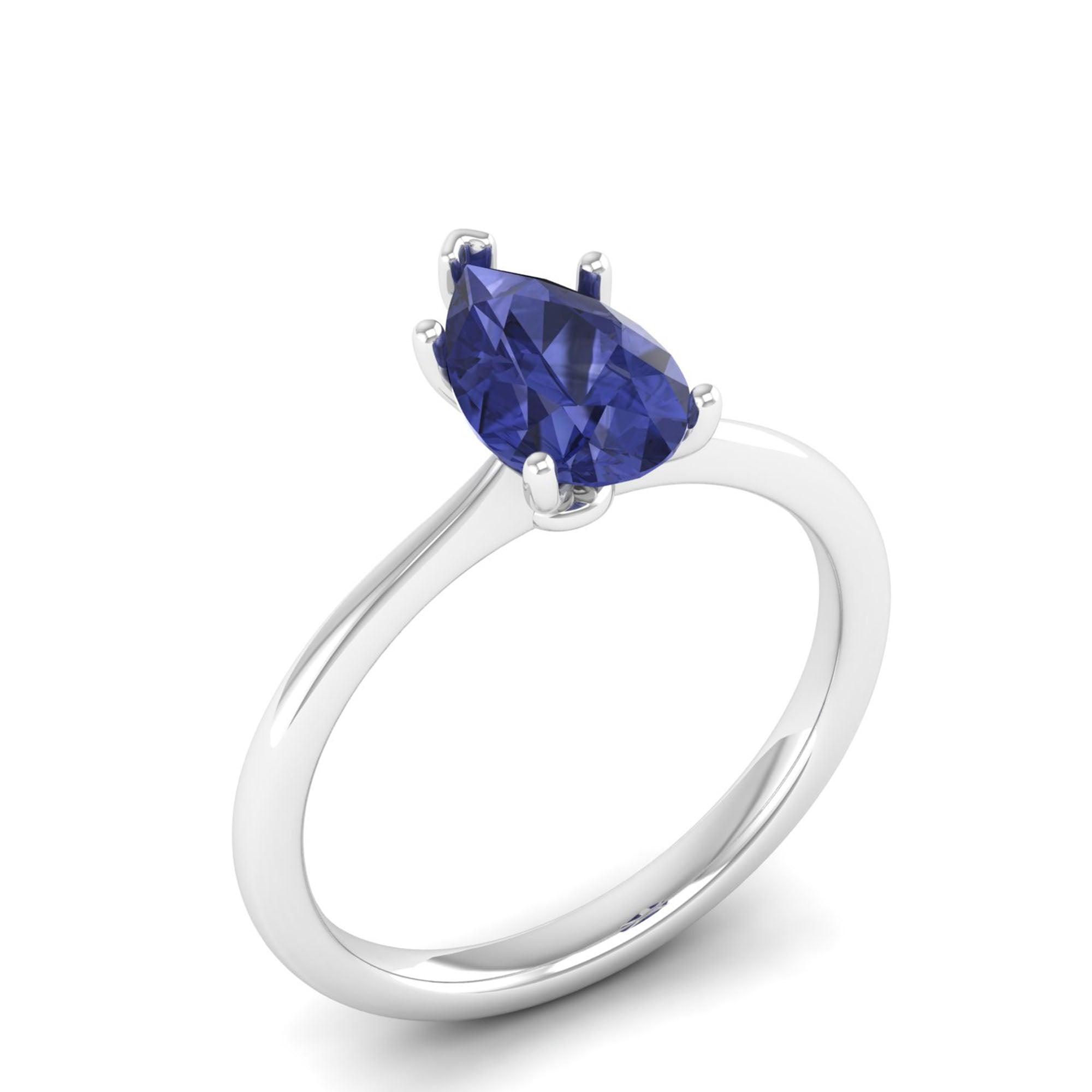 Celestar Classic Pear Tanzanite Solitaire Ring 1.5-Carat