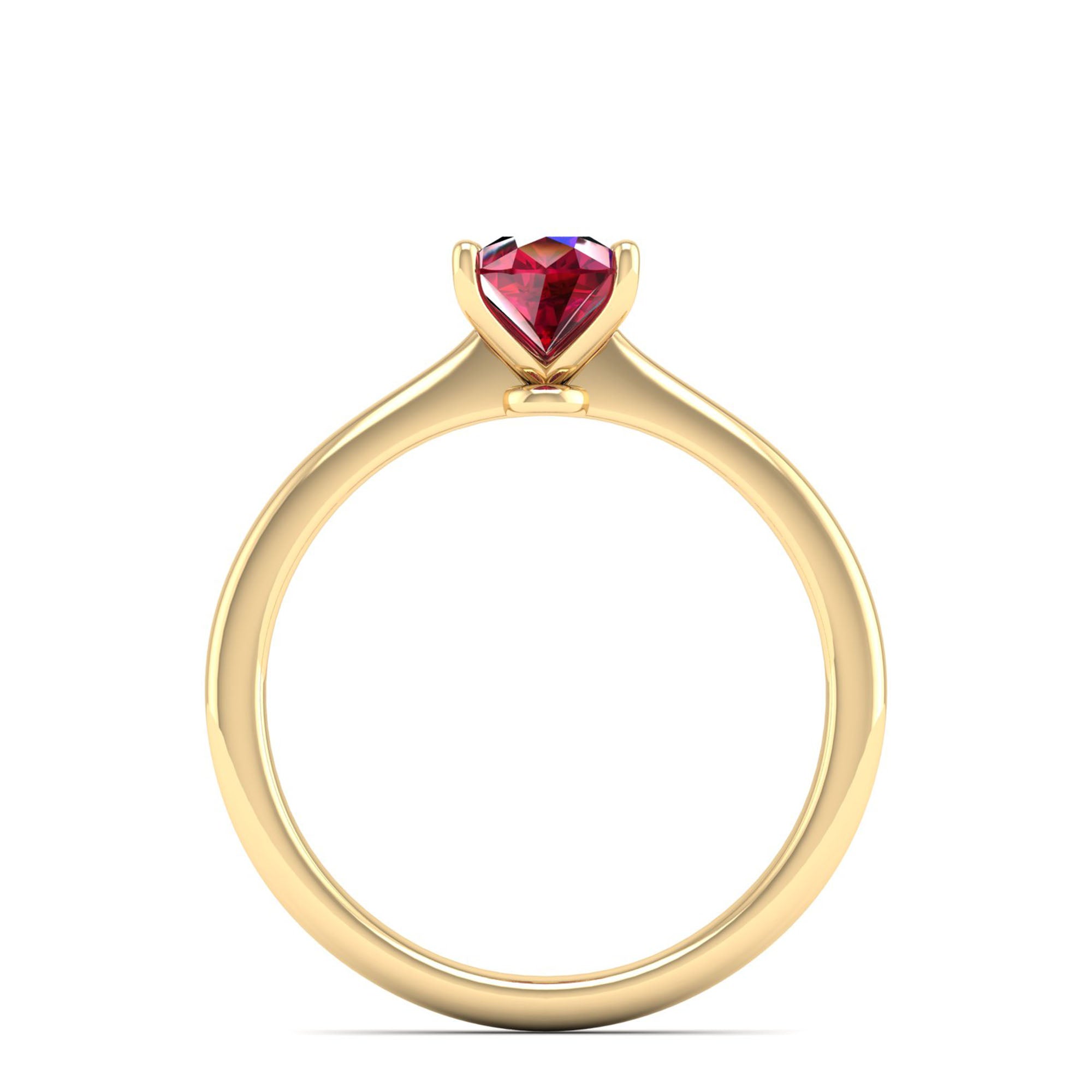 Celestar Classic Pear Ruby Solitaire Ring 1.0 Carat