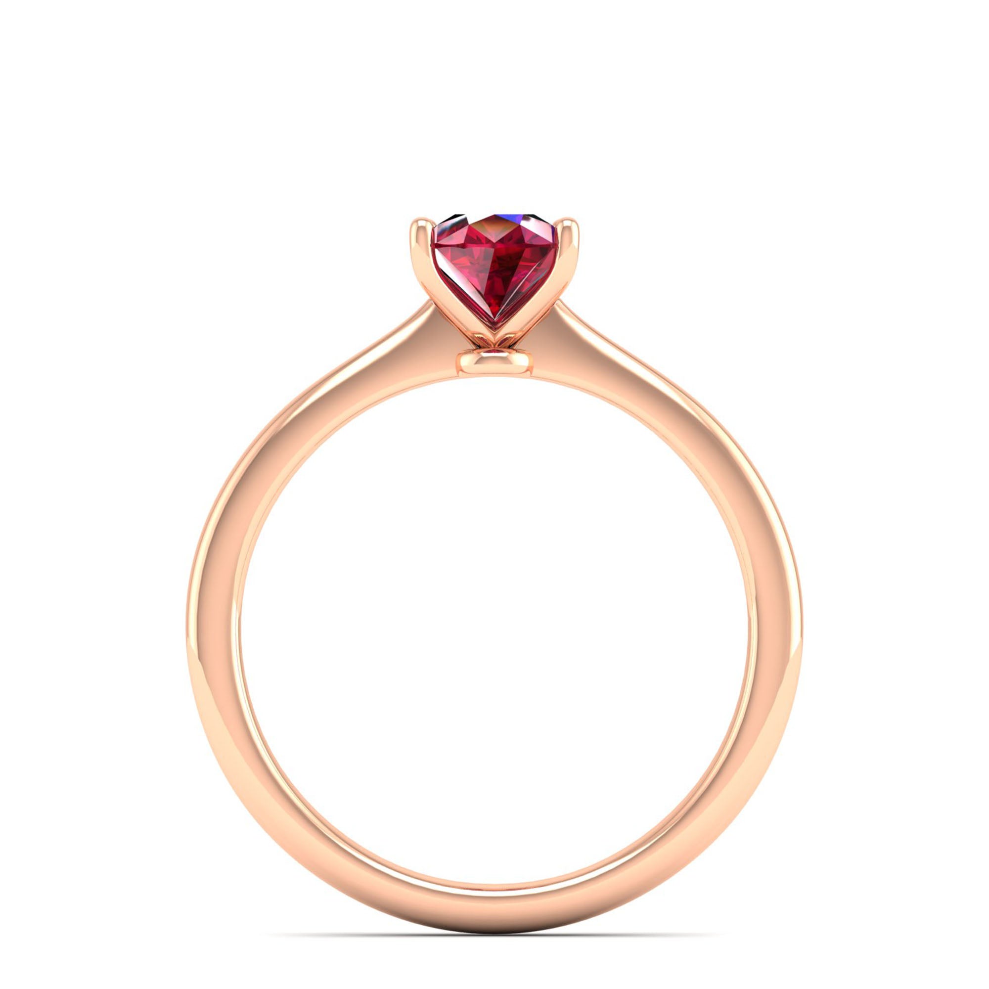 Celestar Classic Pear Ruby Solitaire Ring 1.0 Carat