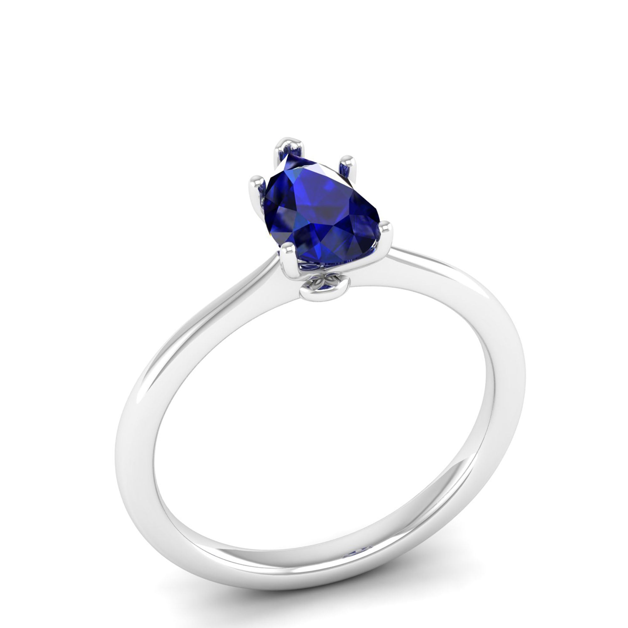 Celestar Classic Pear Sapphire Solitaire Ring 1.0 Carat