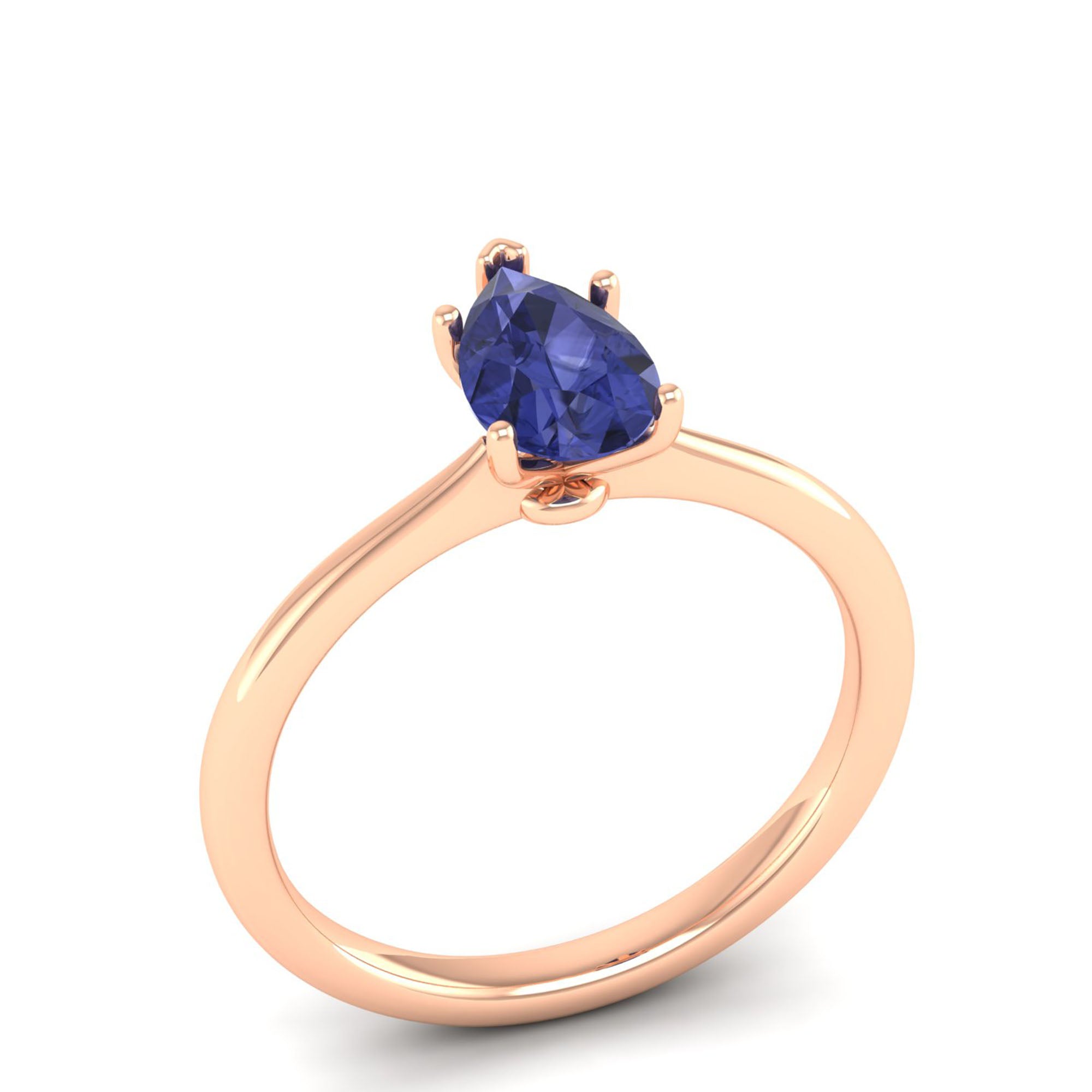 Celestar Classic Pear Tanzanite Solitaire Ring 1.0 Carat