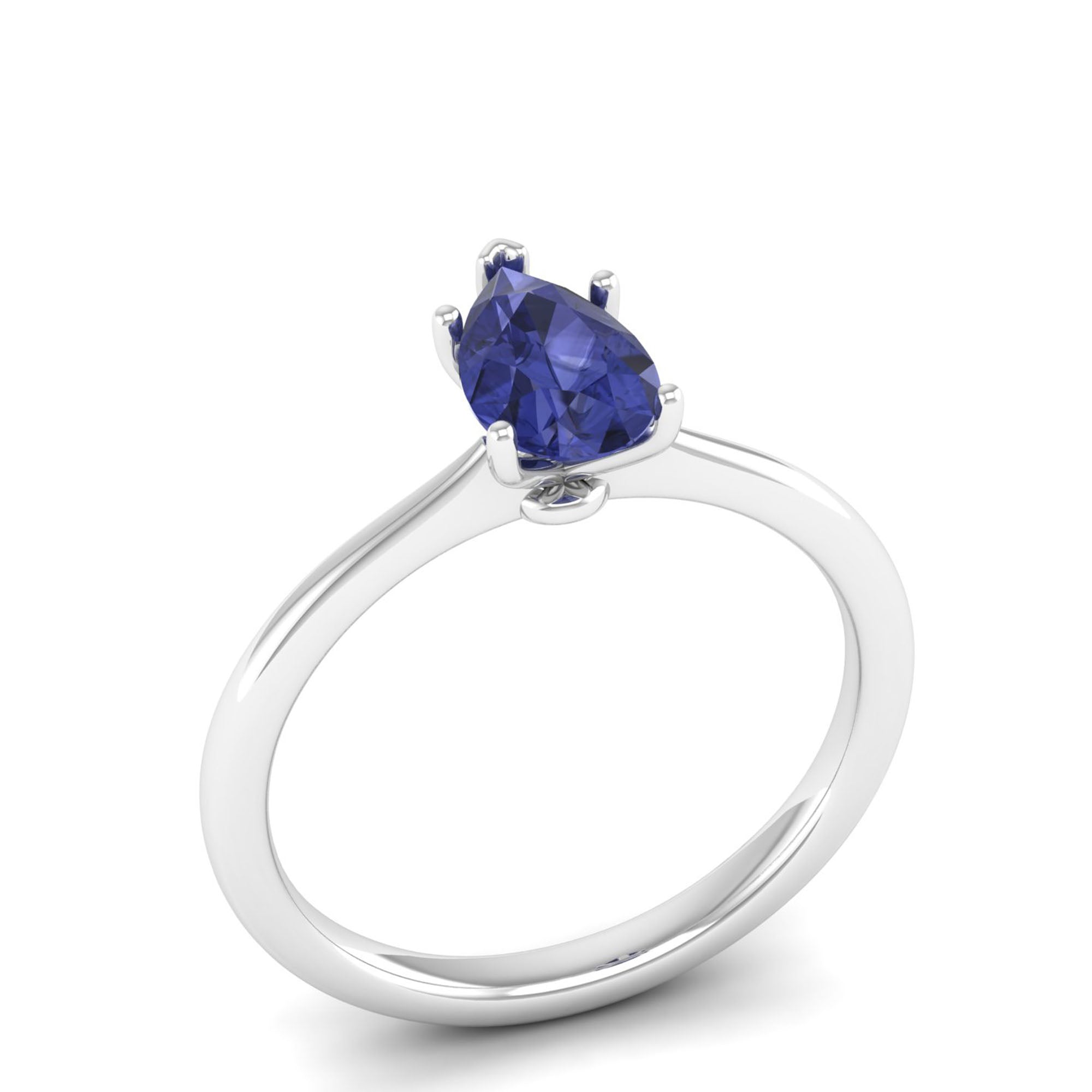 Celestar Classic Pear Tanzanite Solitaire Ring 1.0 Carat