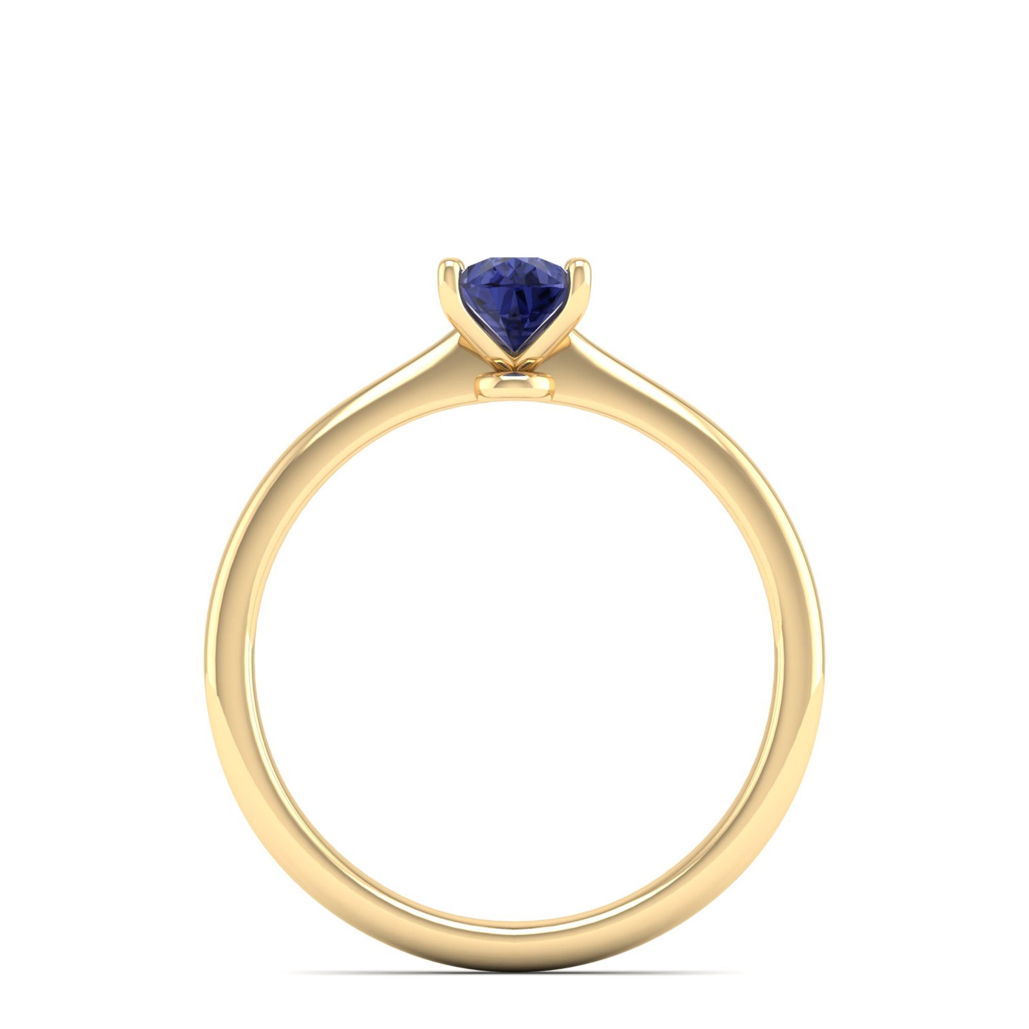 Celestar Petite Pear Tanzanite Solitaire Ring 0.5 Carat