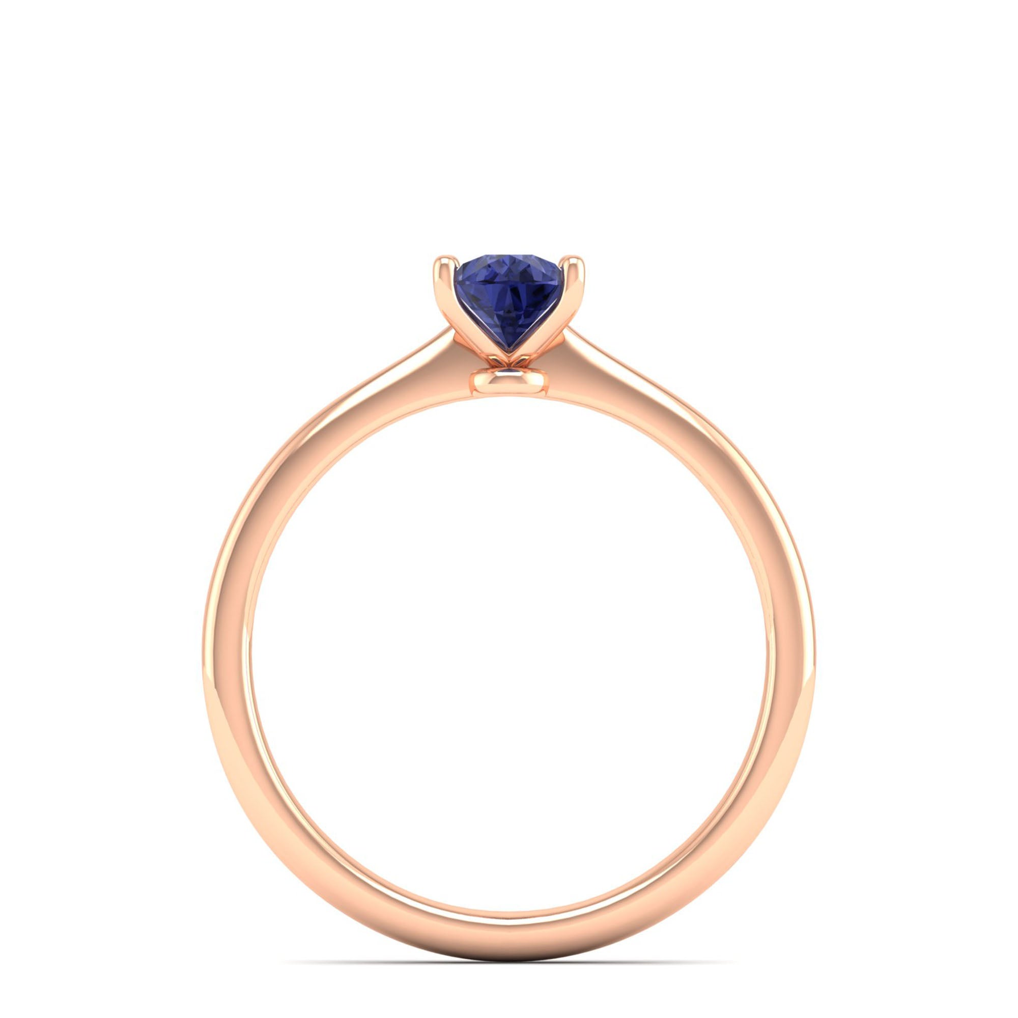 Celestar Petite Pear Tanzanite Solitaire Ring 0.5 Carat