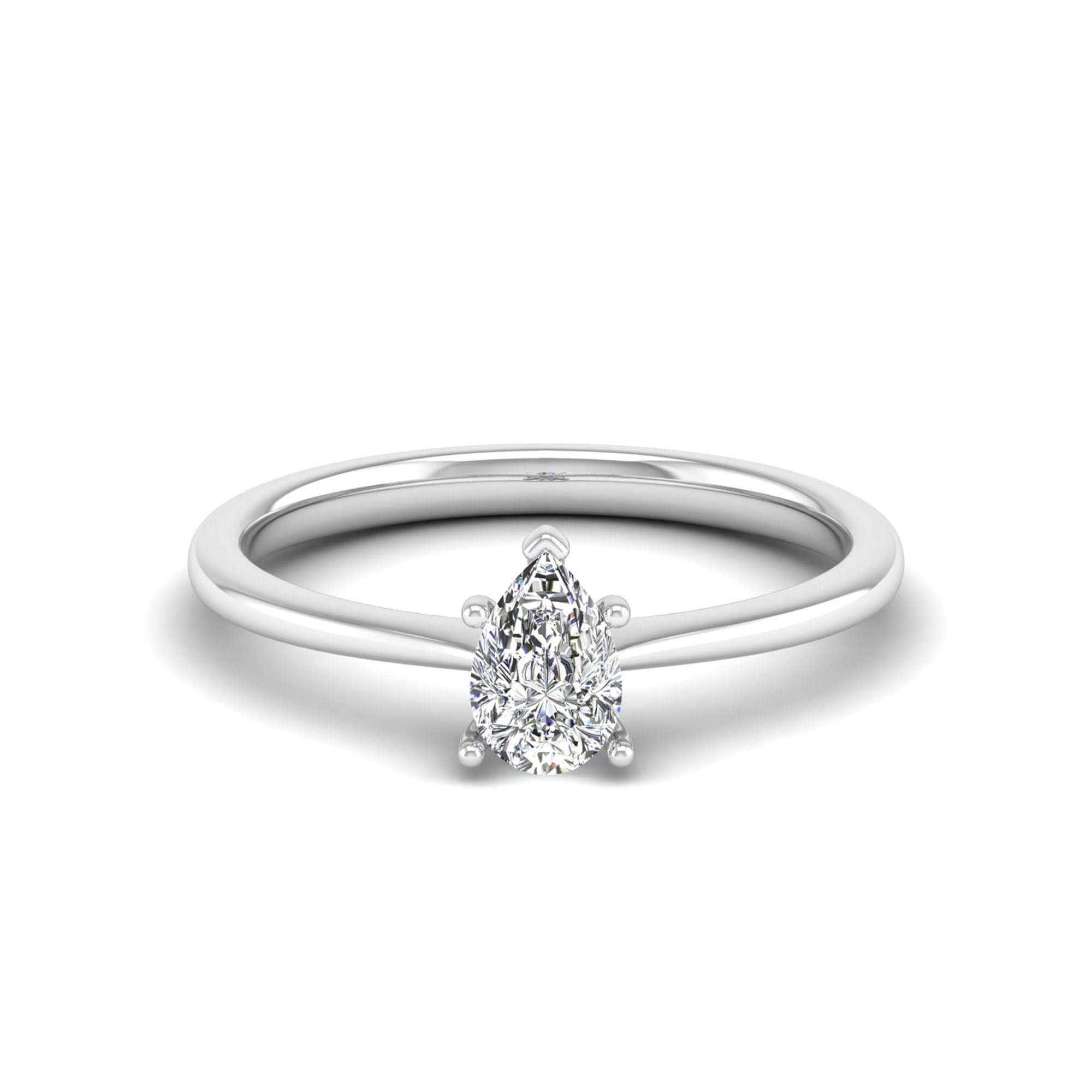 Celestar Petite Pear Solitaire Ring 0.50 Carat