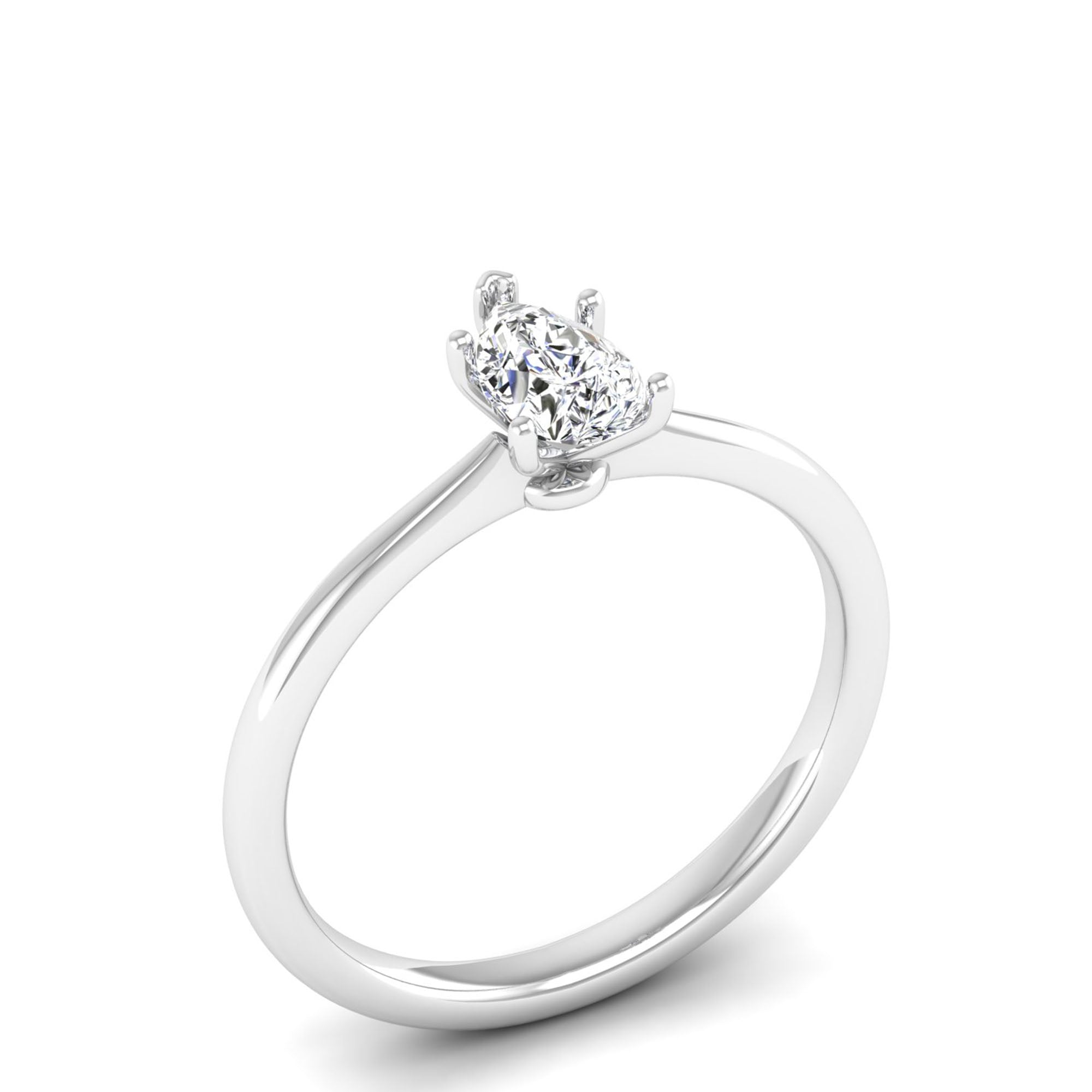 Celestar Petite Pear Solitaire Ring 0.50 Carat