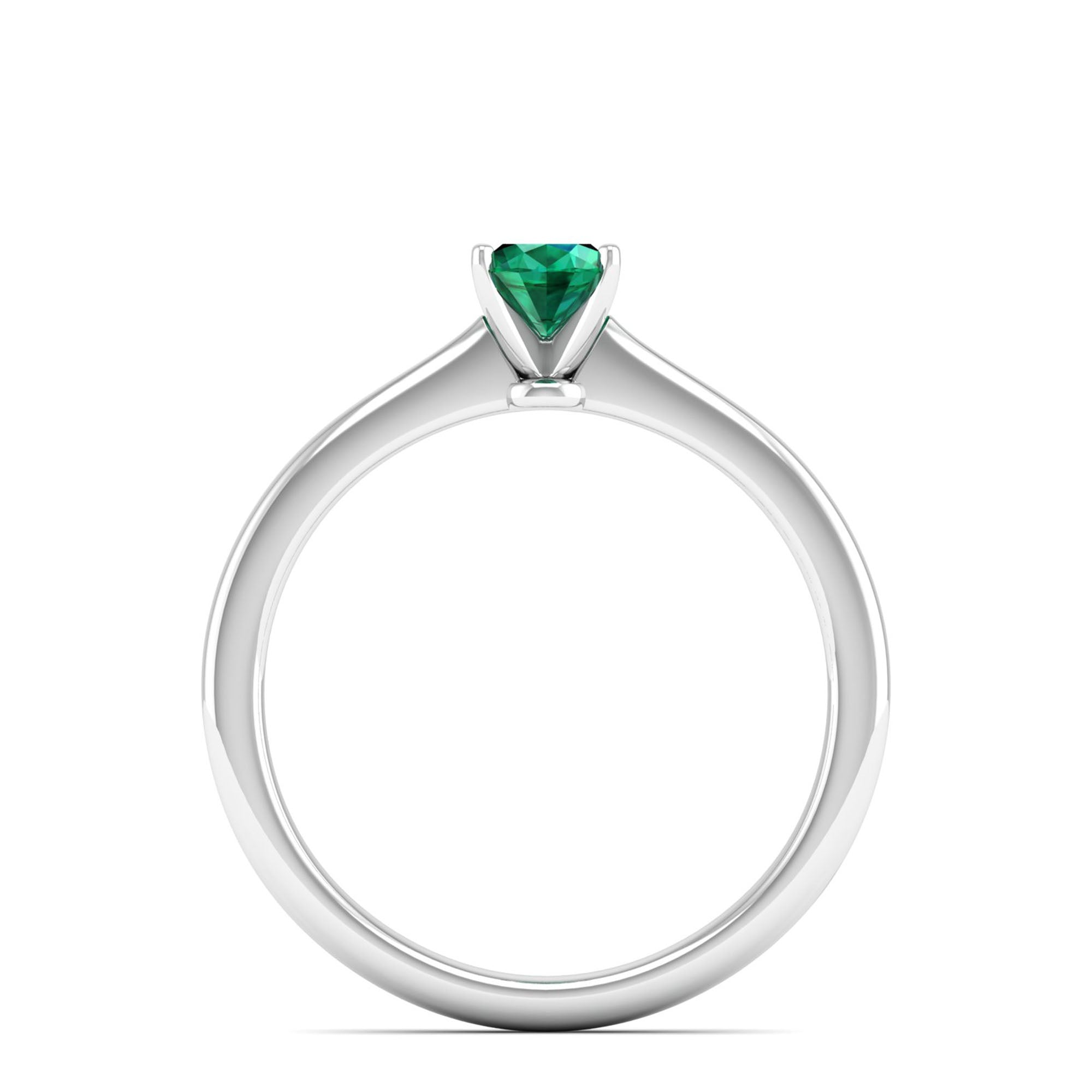 Celestar Classic Oval Emerald Solitaire Ring 0.50 Carat