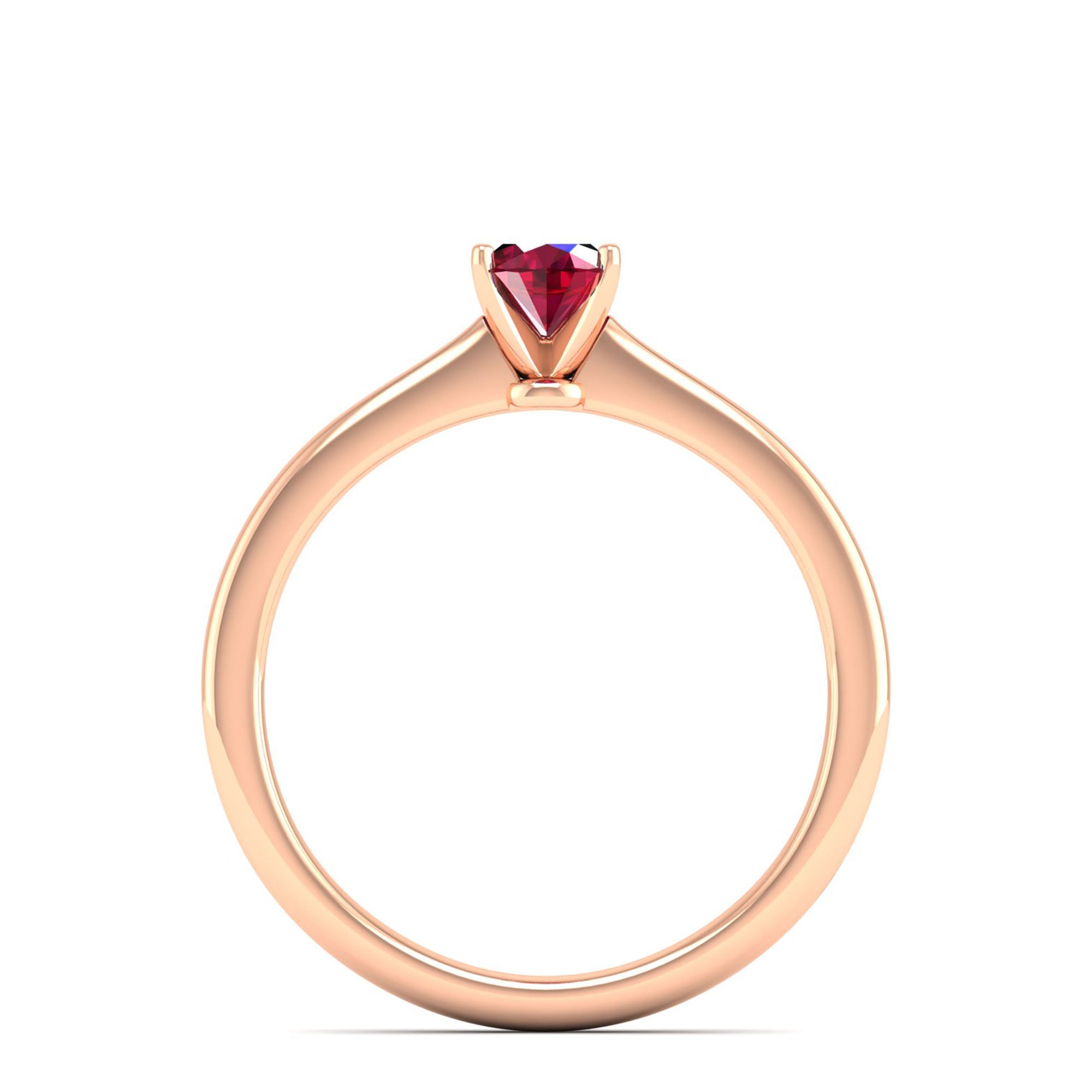 Celestar Classic Oval Ruby Solitaire Ring 0.50 Carat