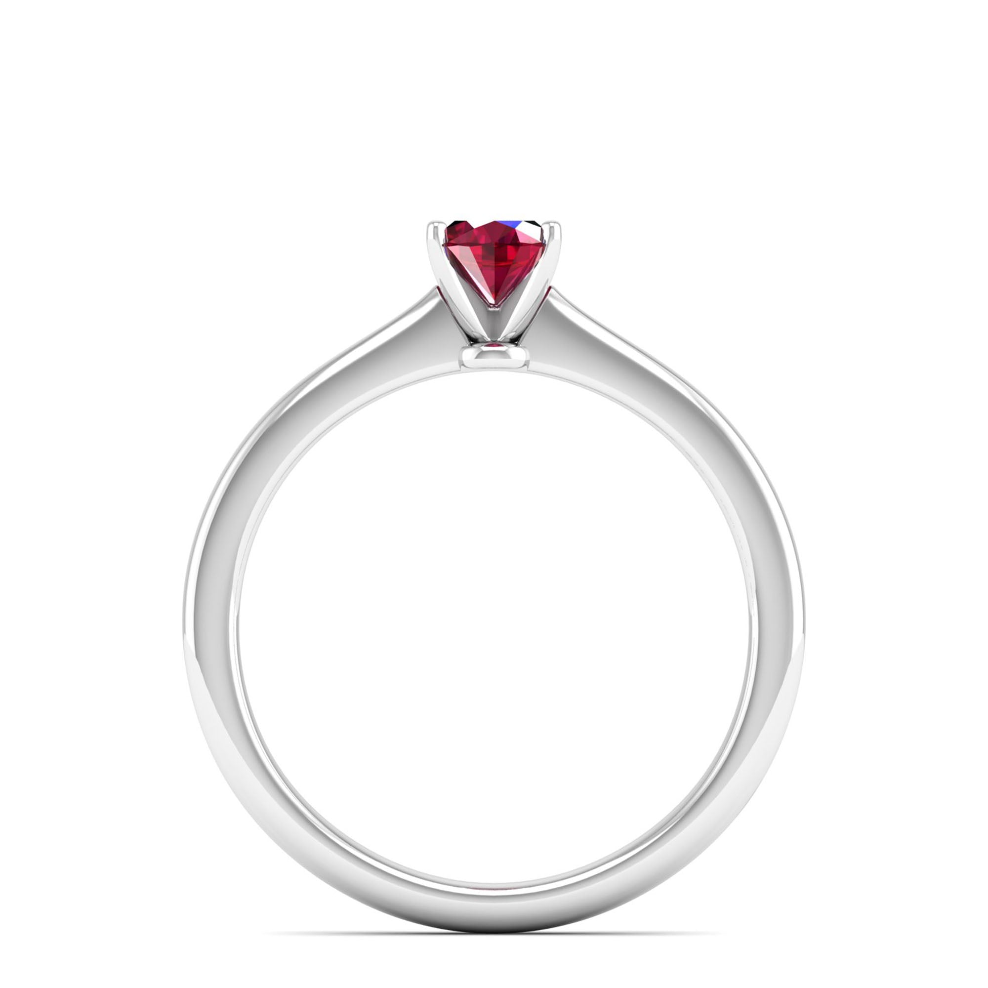 Celestar Classic Oval Ruby Solitaire Ring 0.50 Carat