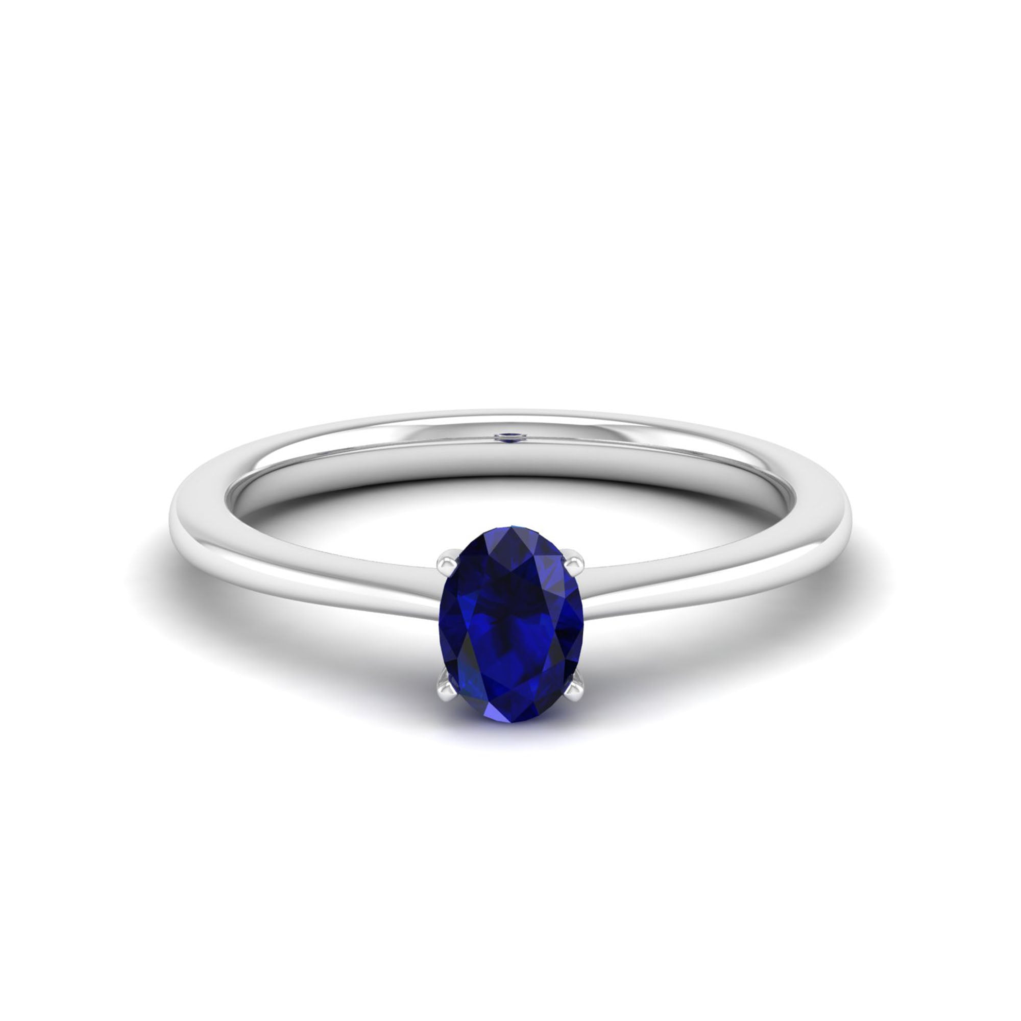 Celestar Classic Oval Sapphire Solitaire Ring 0.50 Carat
