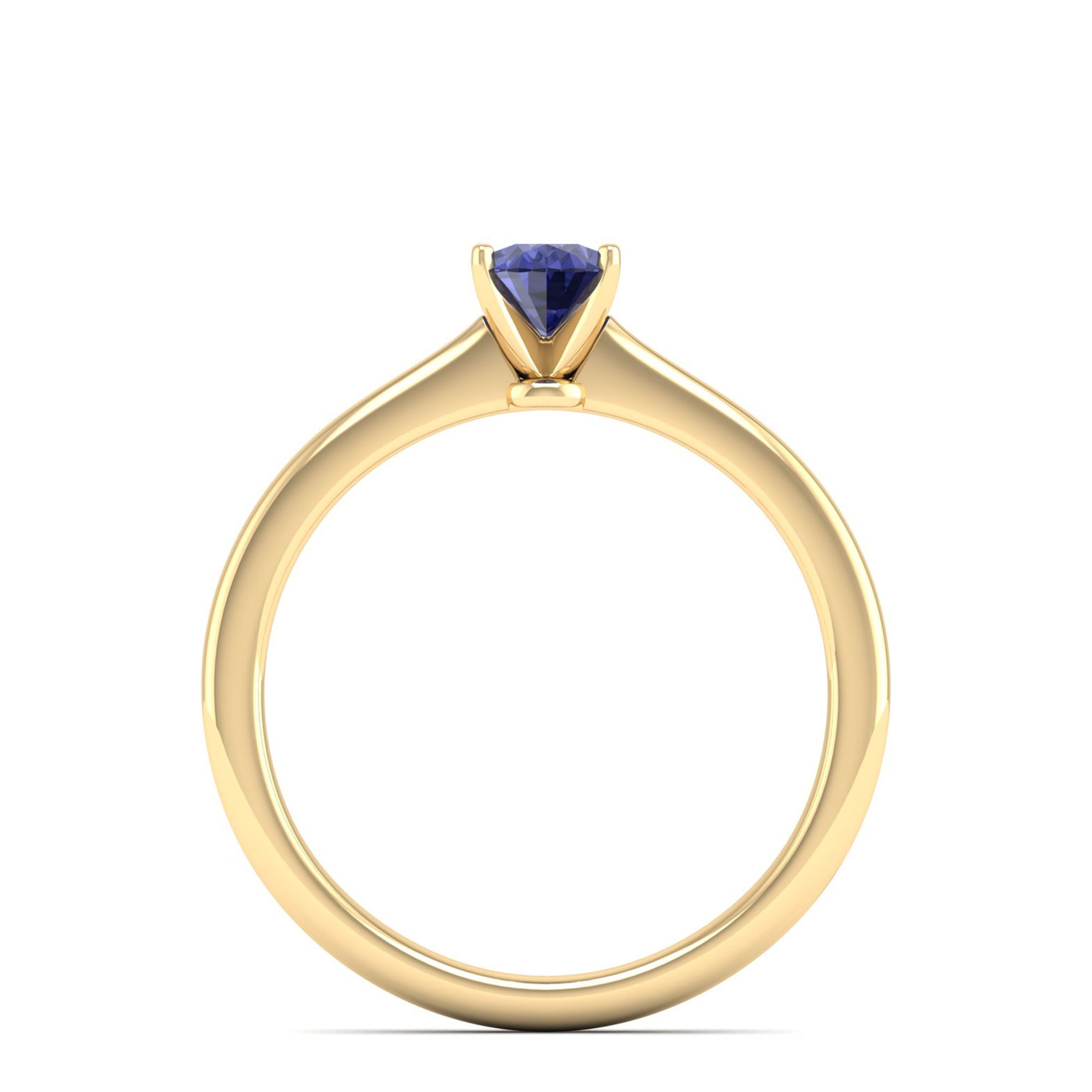 Celestar Classic Oval Tanzanite Solitaire Ring 0.50 Carat
