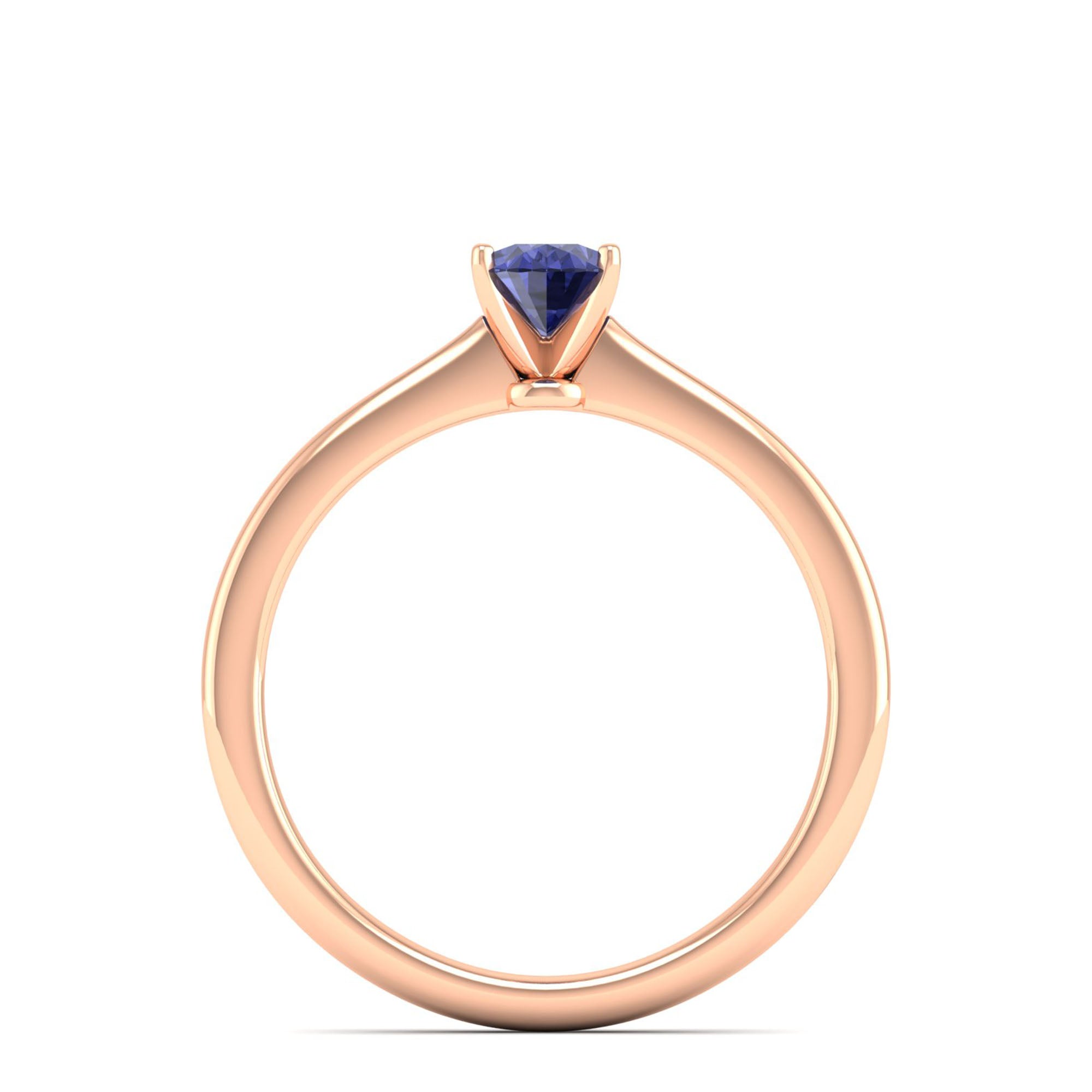Celestar Classic Oval Tanzanite Solitaire Ring 0.50 Carat
