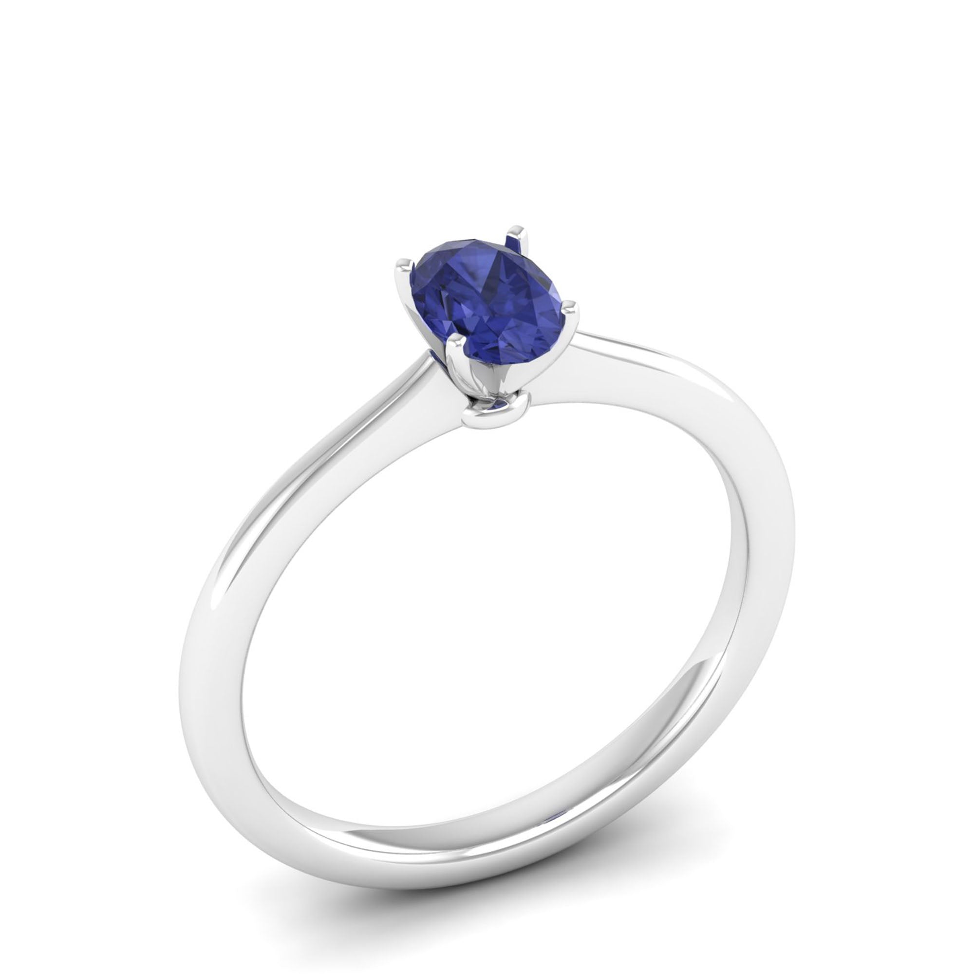 Celestar Classic Oval Tanzanite Solitaire Ring 0.50 Carat