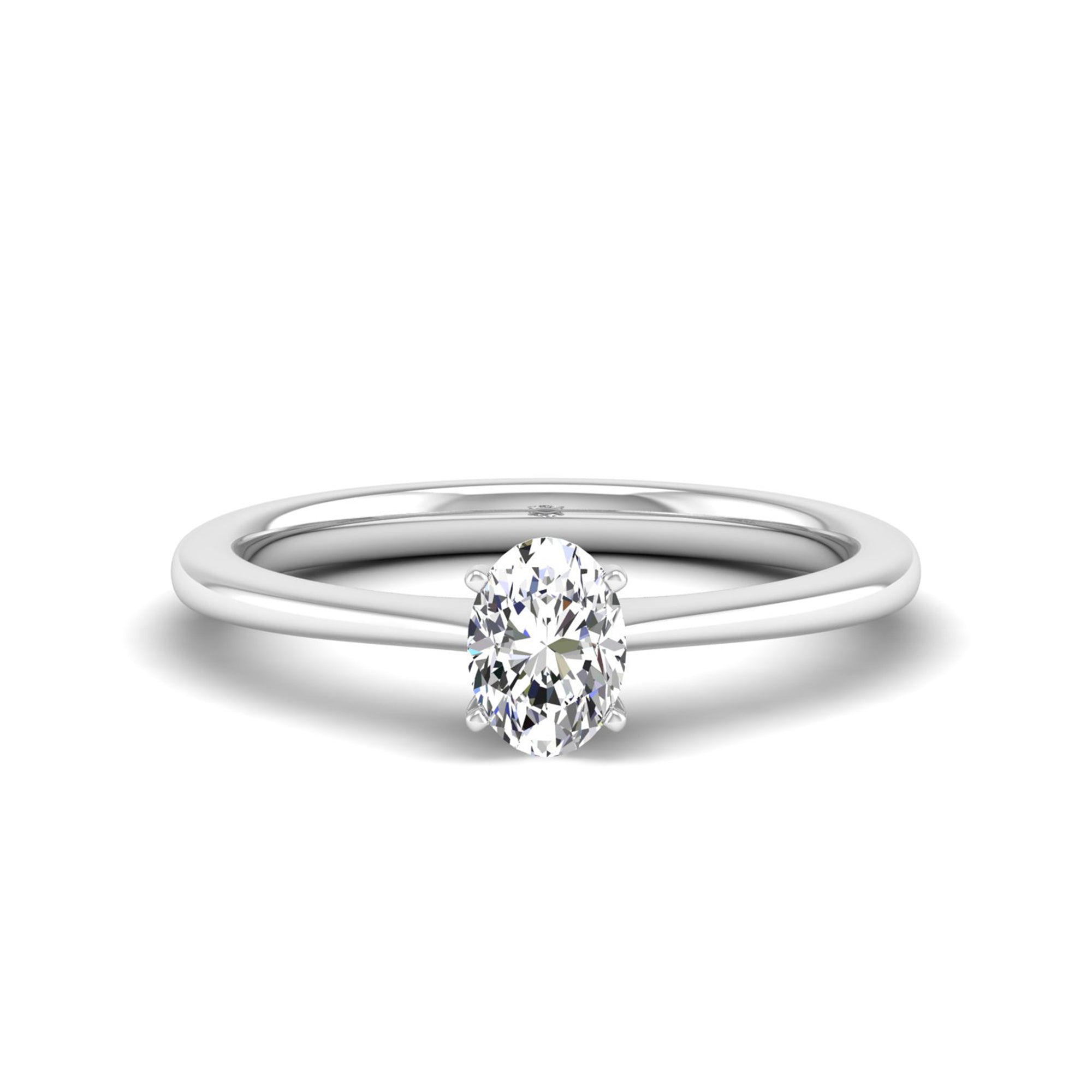 Celestar Classic Oval Solitaire Ring 0.50 Carat