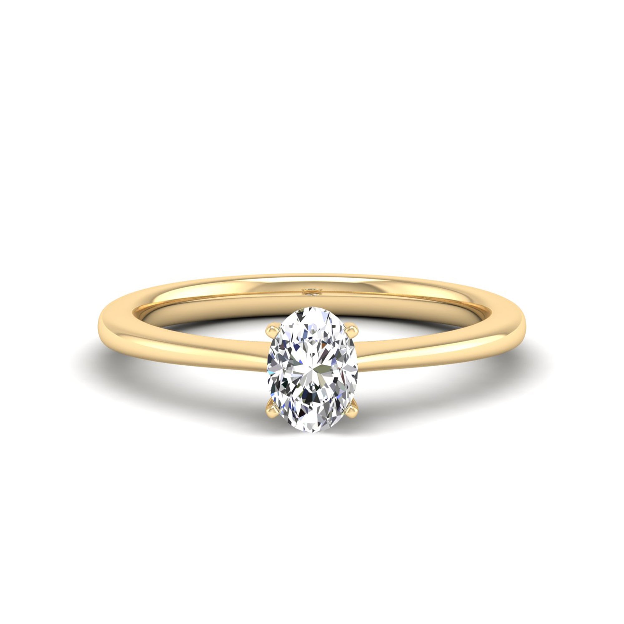 Celestar Classic Oval Solitaire Ring 0.50 Carat